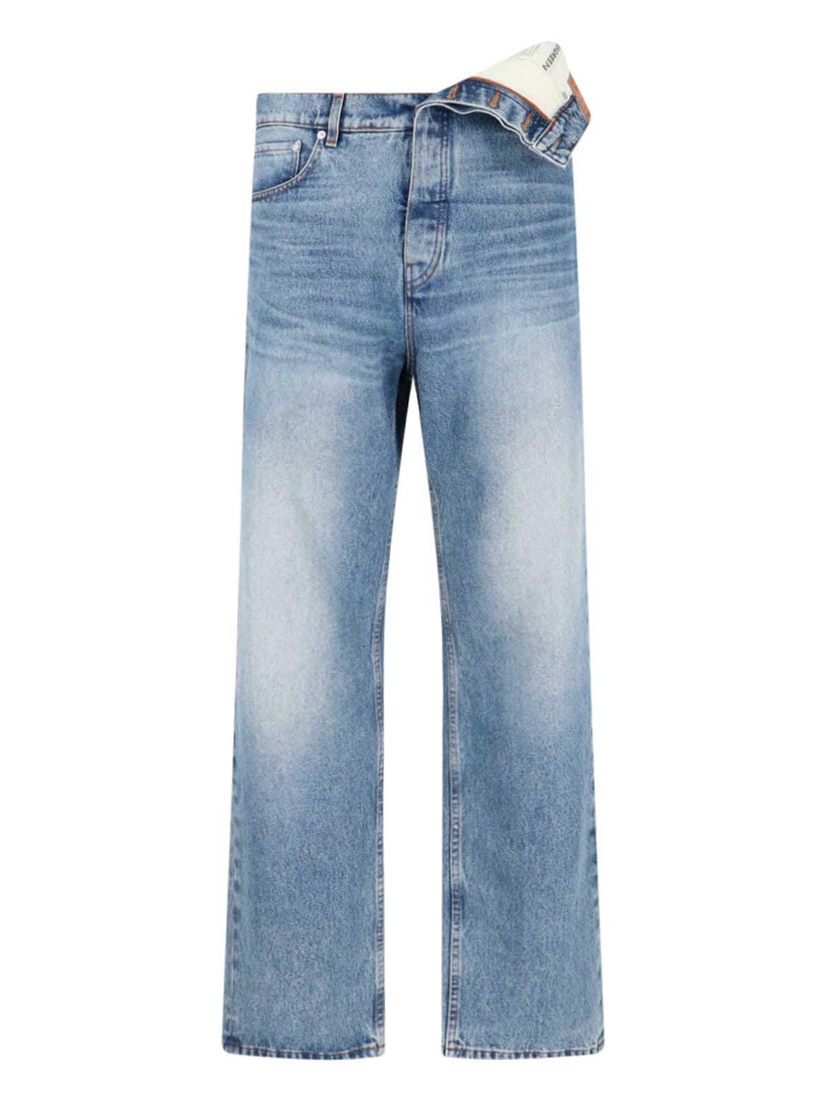 Shop Y/project Slim Jeans Evergreen In Blue