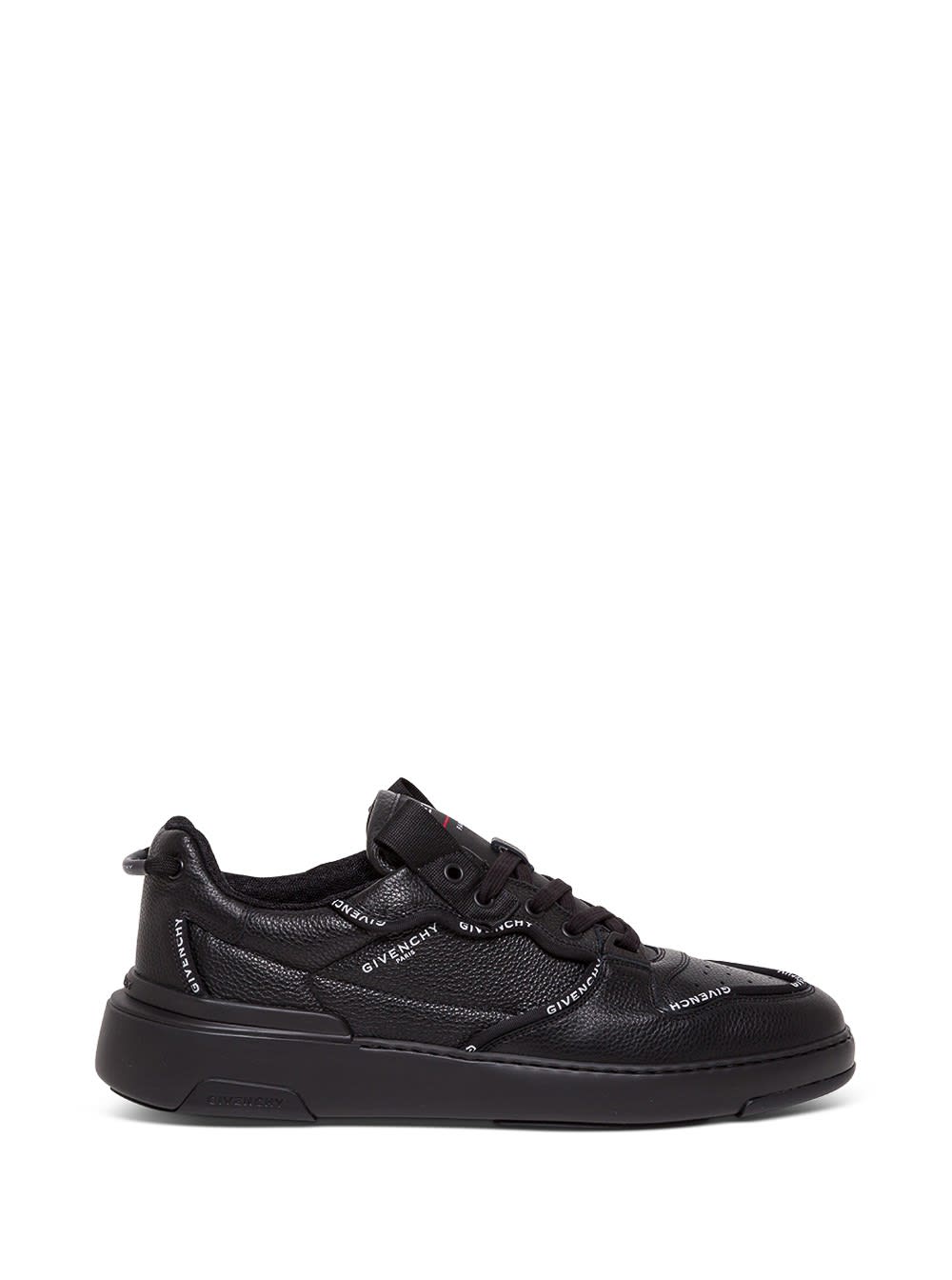 Givenchy Black Leather Sneakers With Contrasting Logo