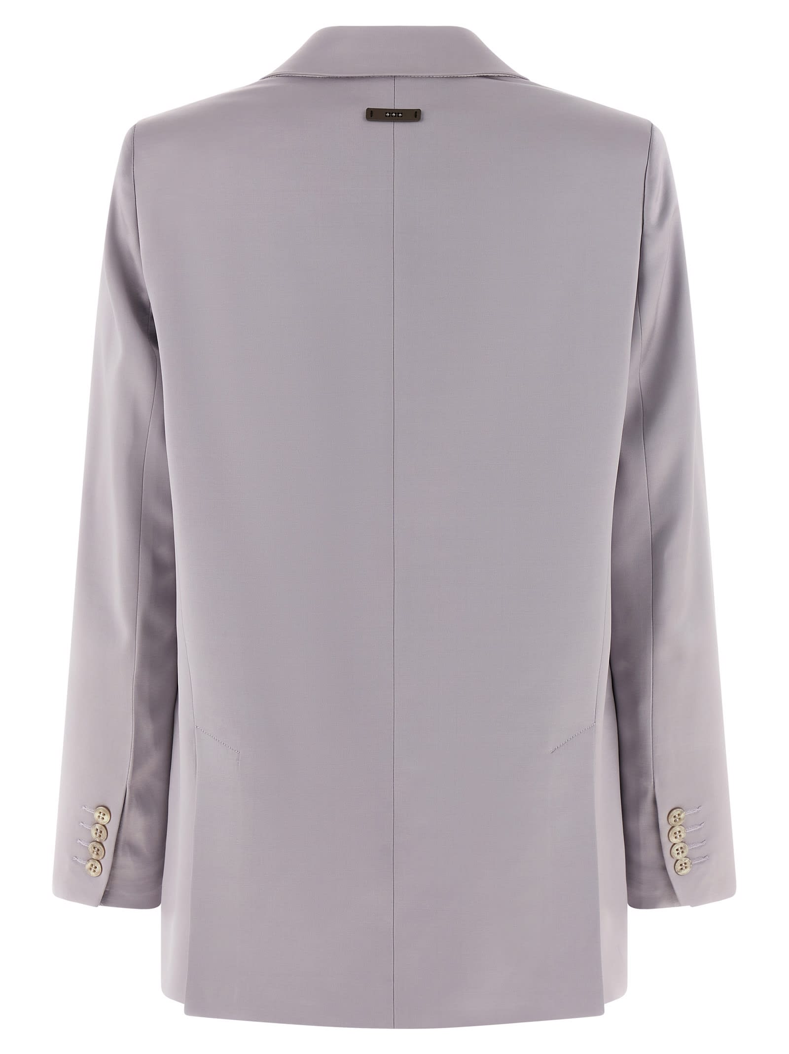 Peserico Lace-up Dress Coat In Gray