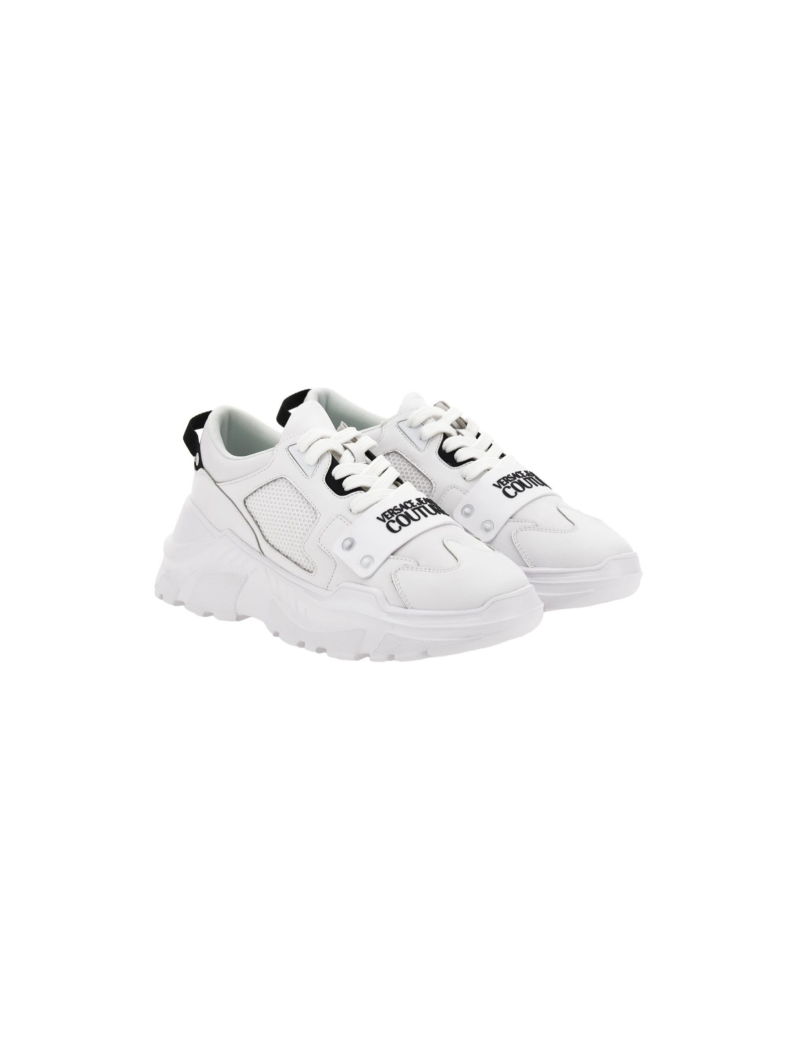 Shop Versace Jeans Couture Mens Sneakers In White