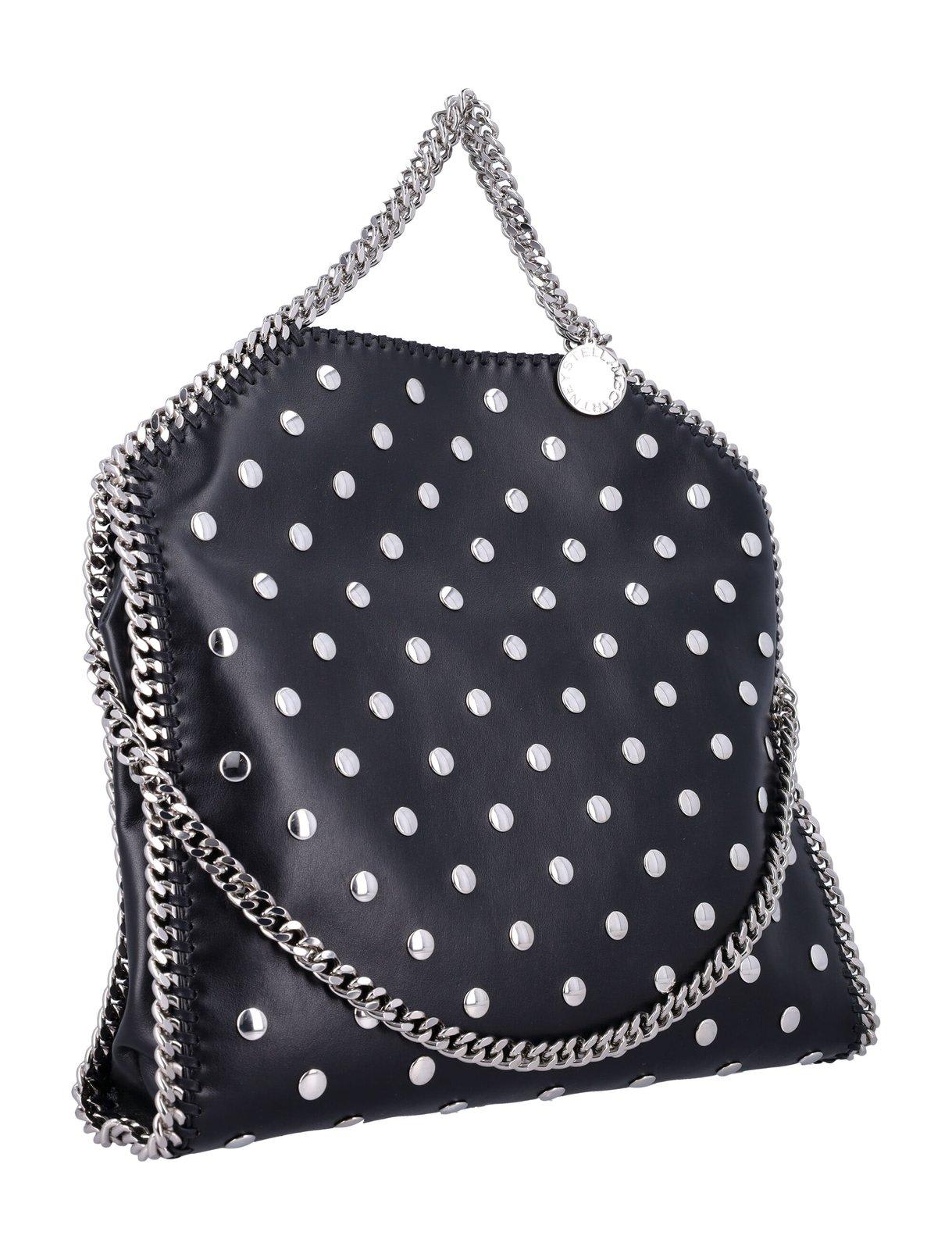 Shop Stella Mccartney Embellished Chained Tote Bag In Black