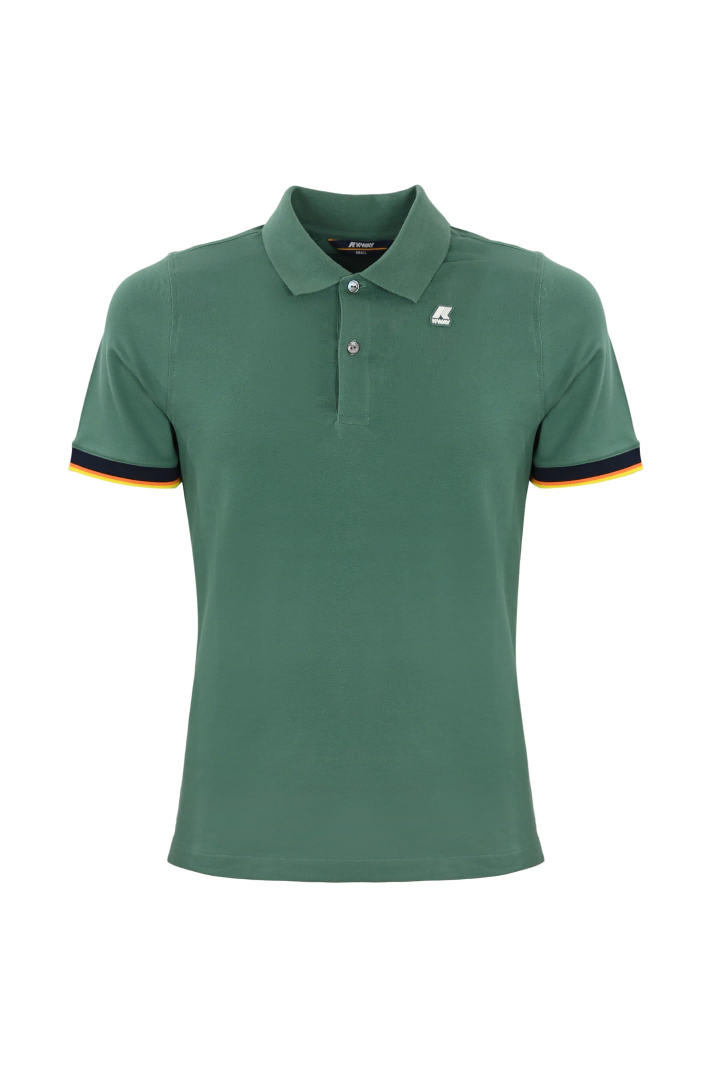 Shop K-way Vincent Polo Shirt In Green Palm