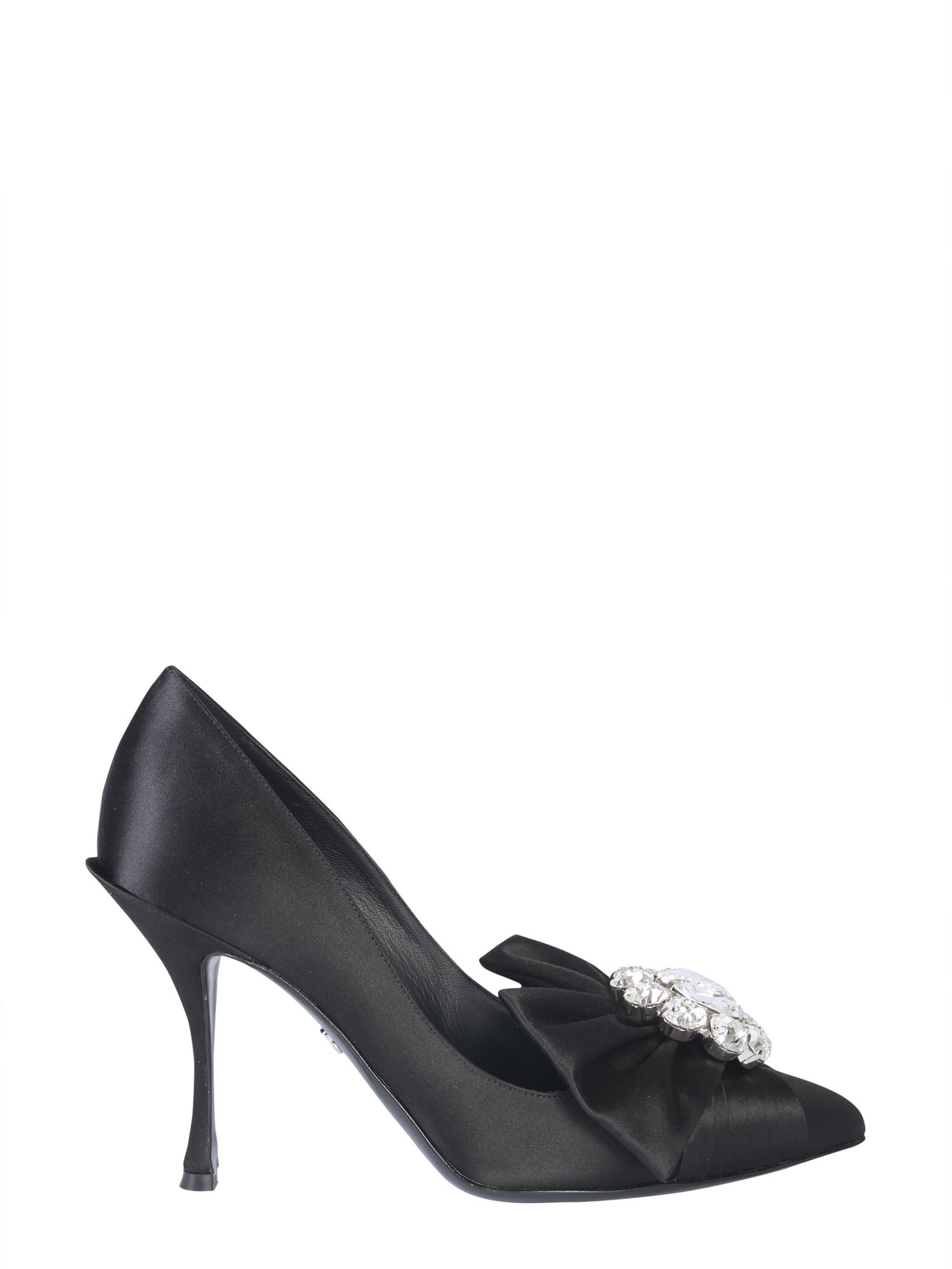 Buy Dolce & Gabbana D?ollet?With Bow And Crystals online, shop Dolce & Gabbana shoes with free shipping