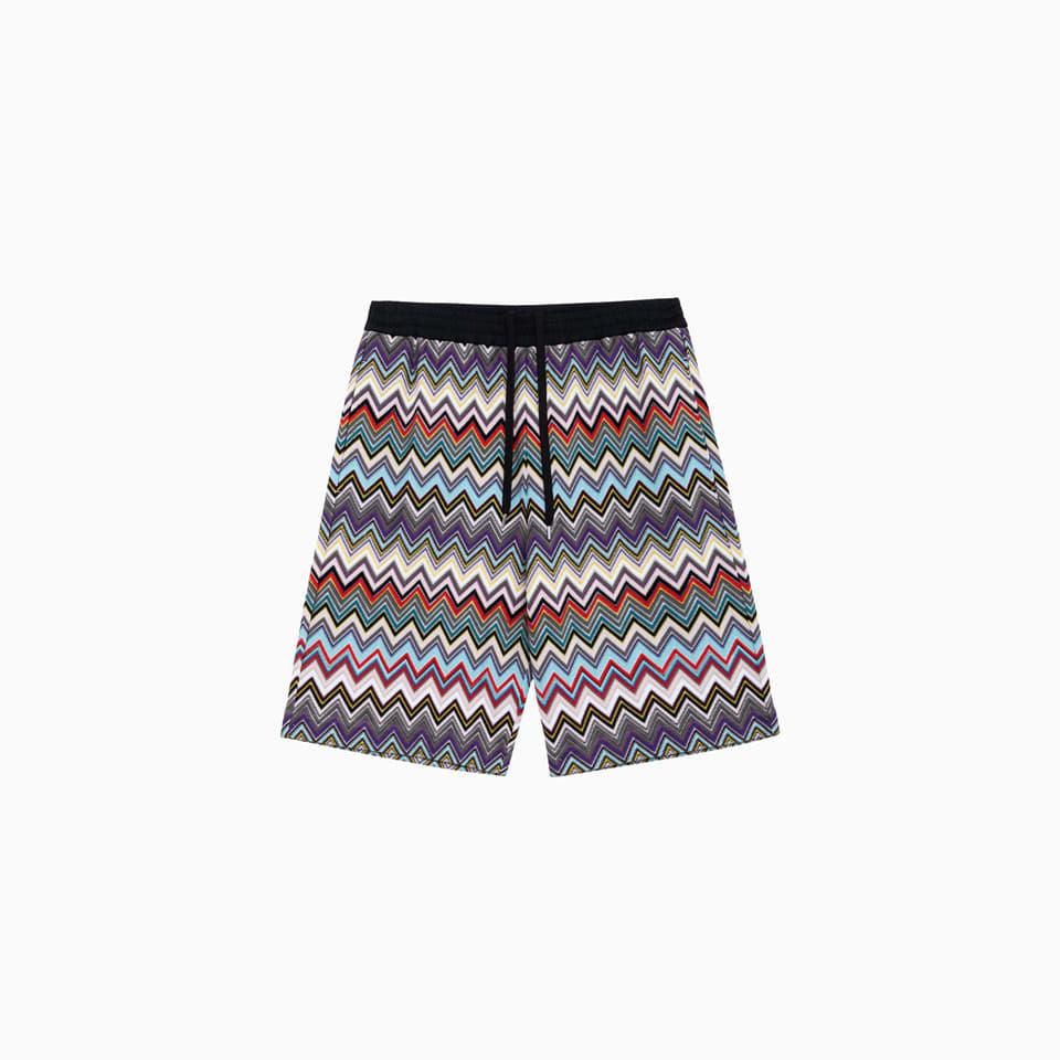 Missoni Zigzag-woven Bermuda Shorts In Multicolor