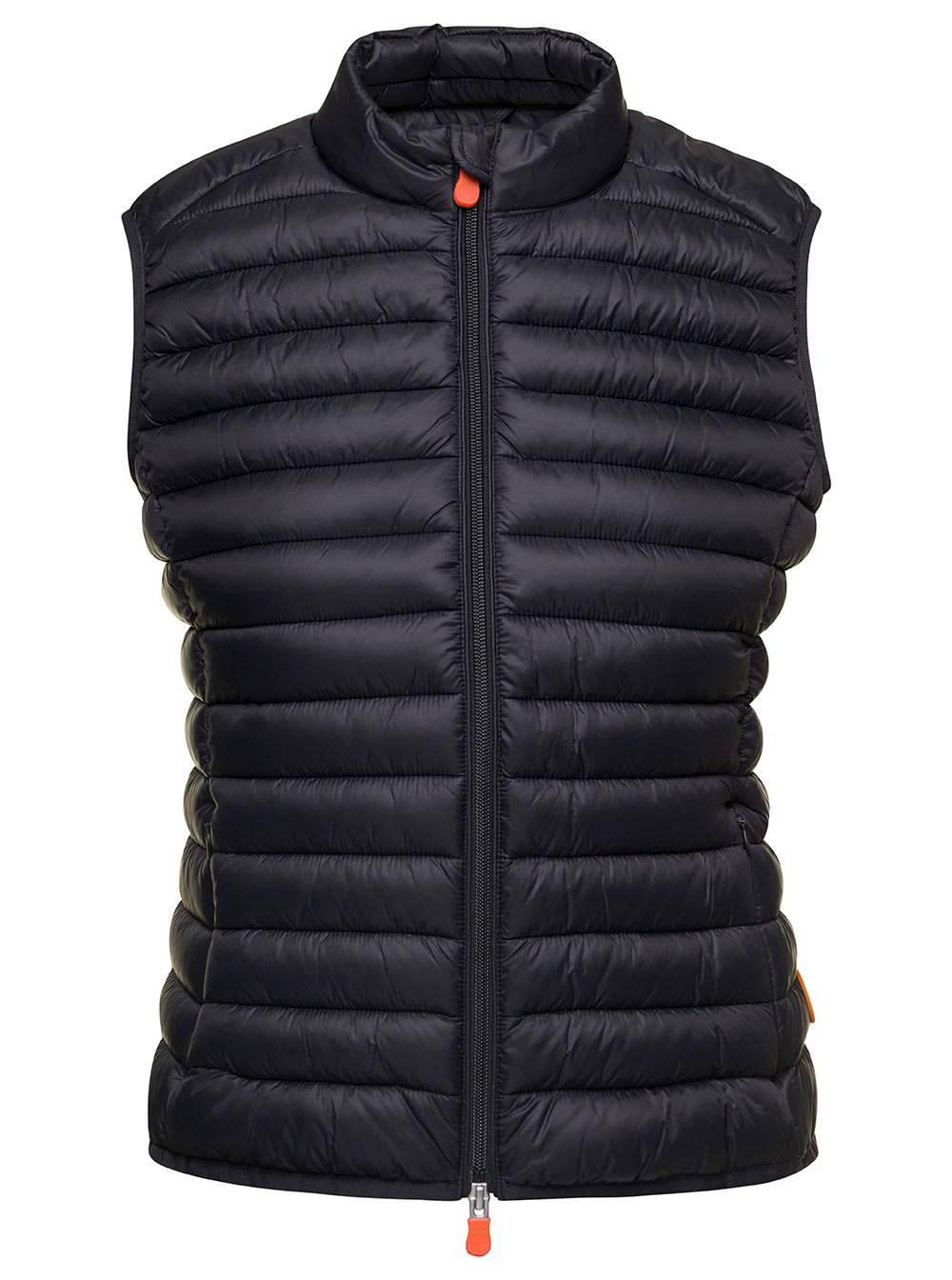 Shop Save The Duck Black Sleeveless Puffer Jacket With Zip In Nylon Woman