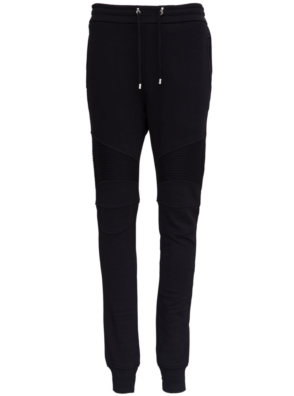 black balmain pants