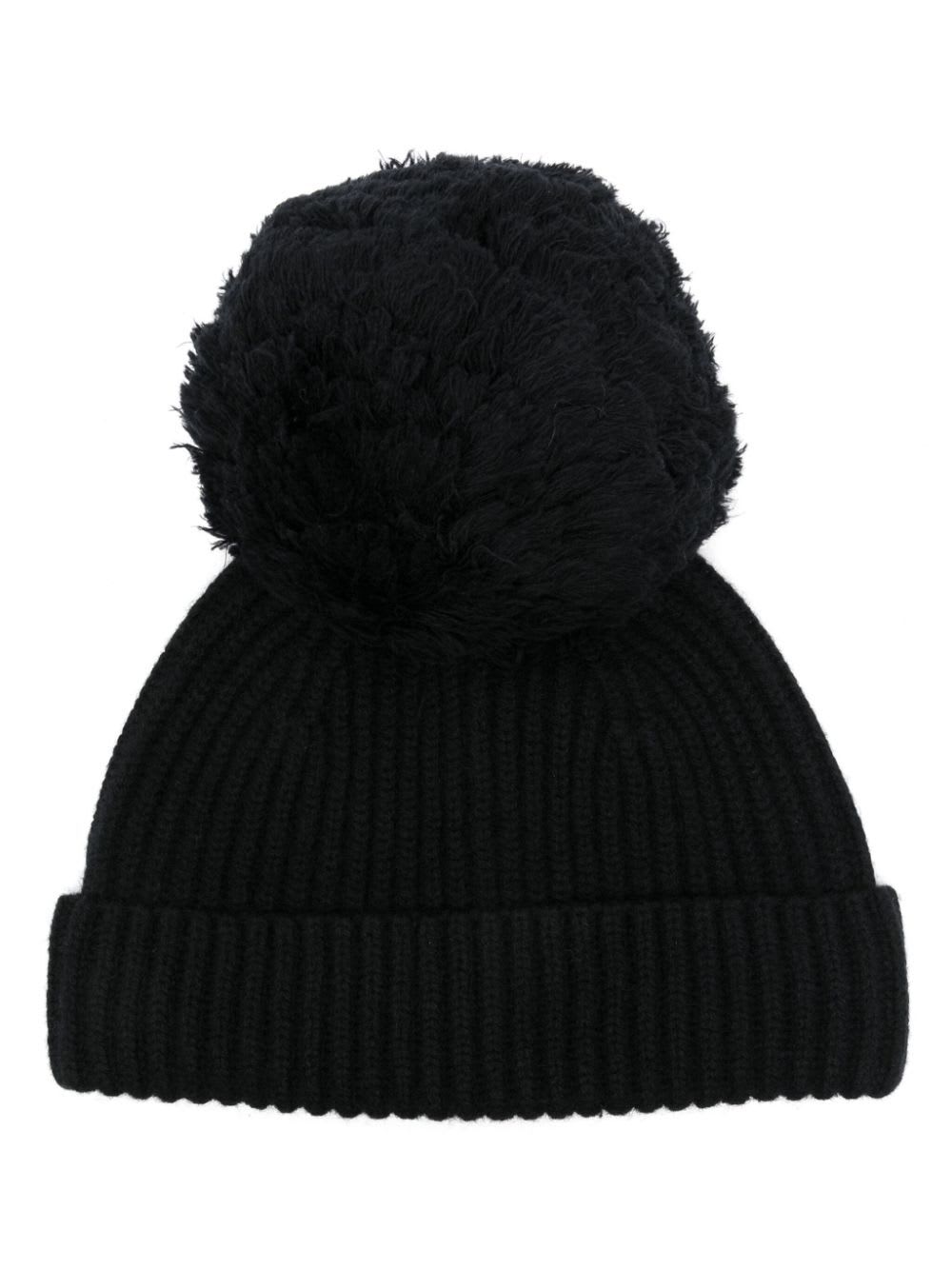 Wool Beanie With Big Pompom