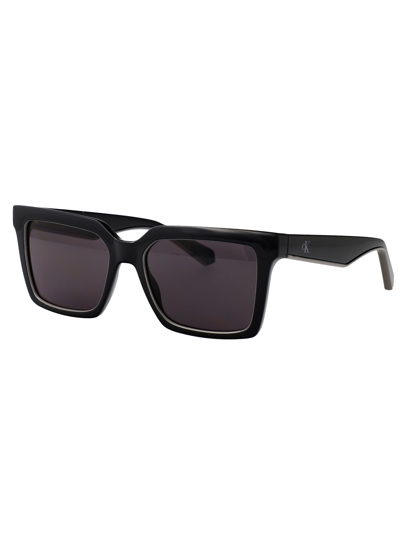 Calvin Klein Jeans Est.1978 Calvin Klein Jeans Black Acetate Sunglasses In Black