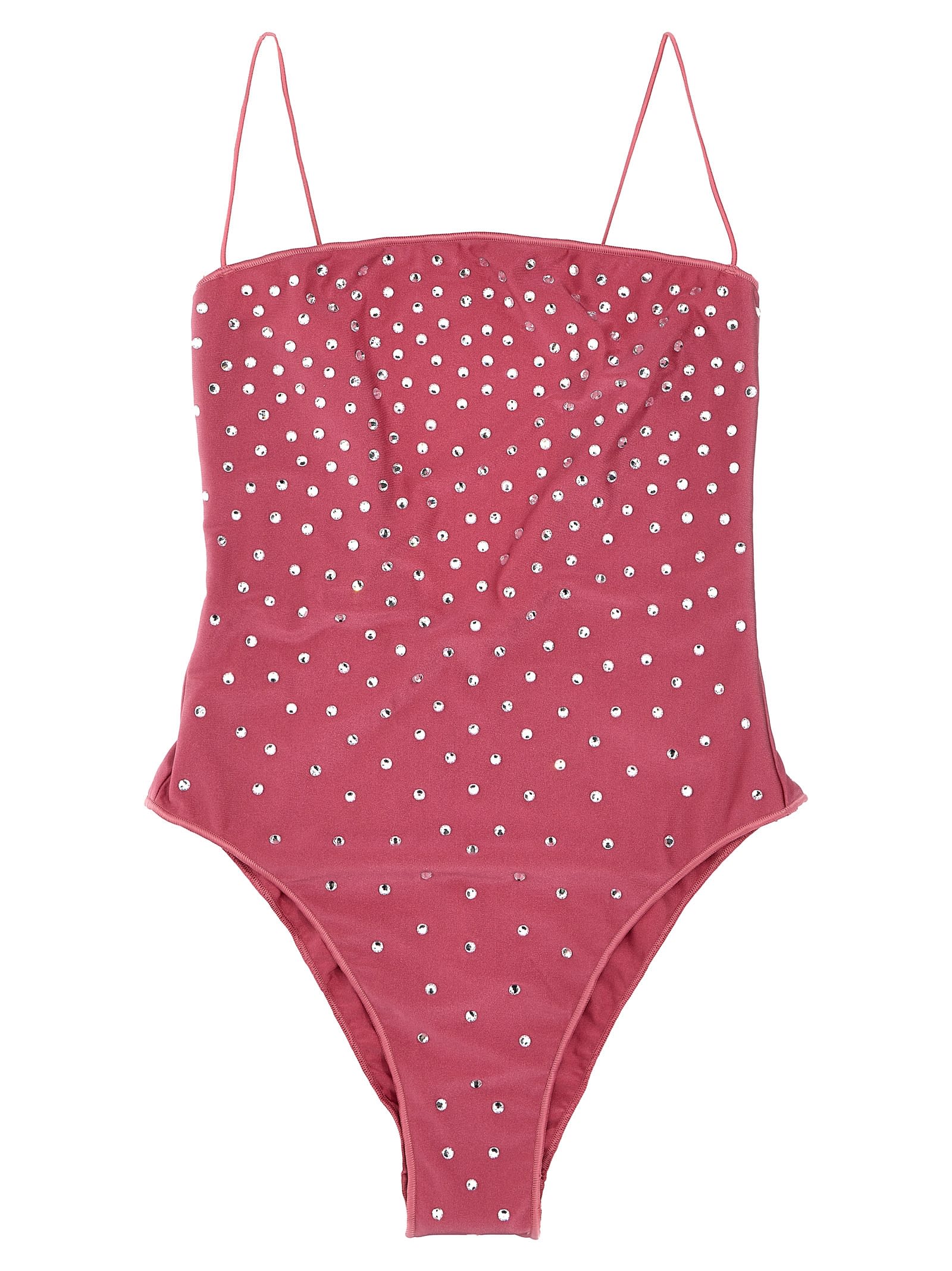 Shop Oseree Gem One-piece Swimsuit In Pink
