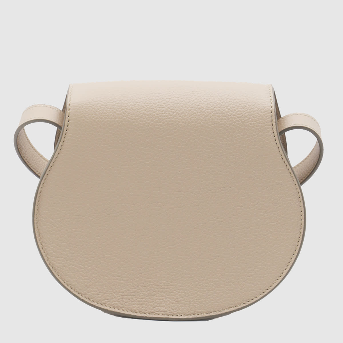 Chloé Marcie Textured-leather Crossbody Bag In Beige