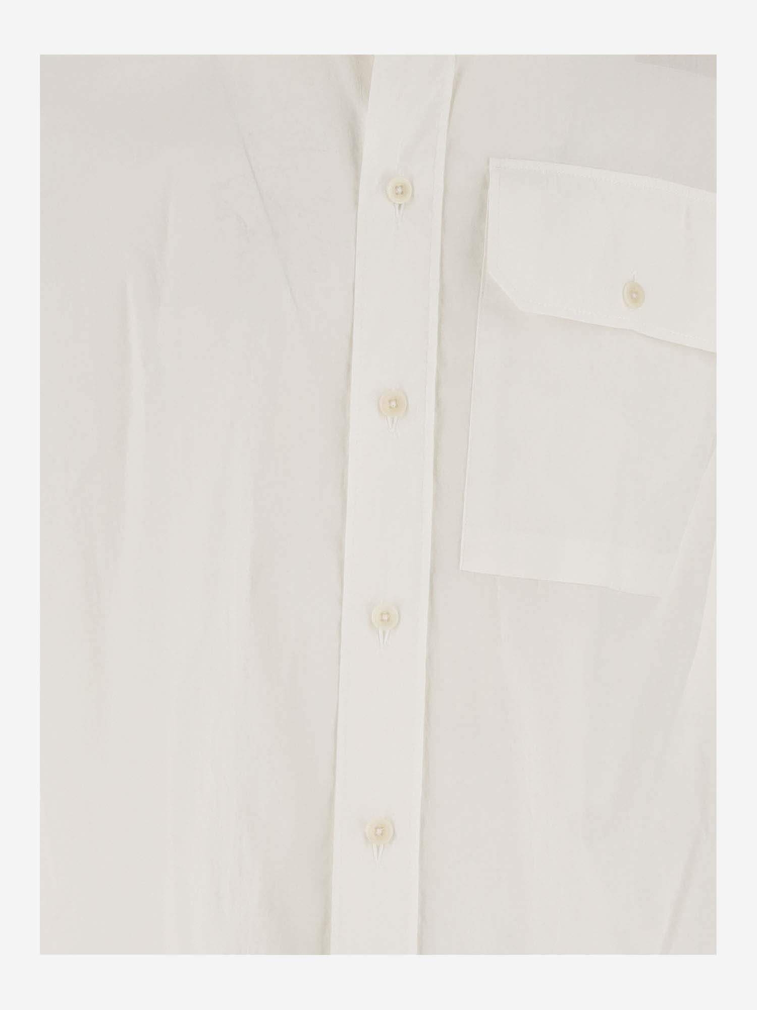 Shop Ten C Cotton Blend Shirt In White