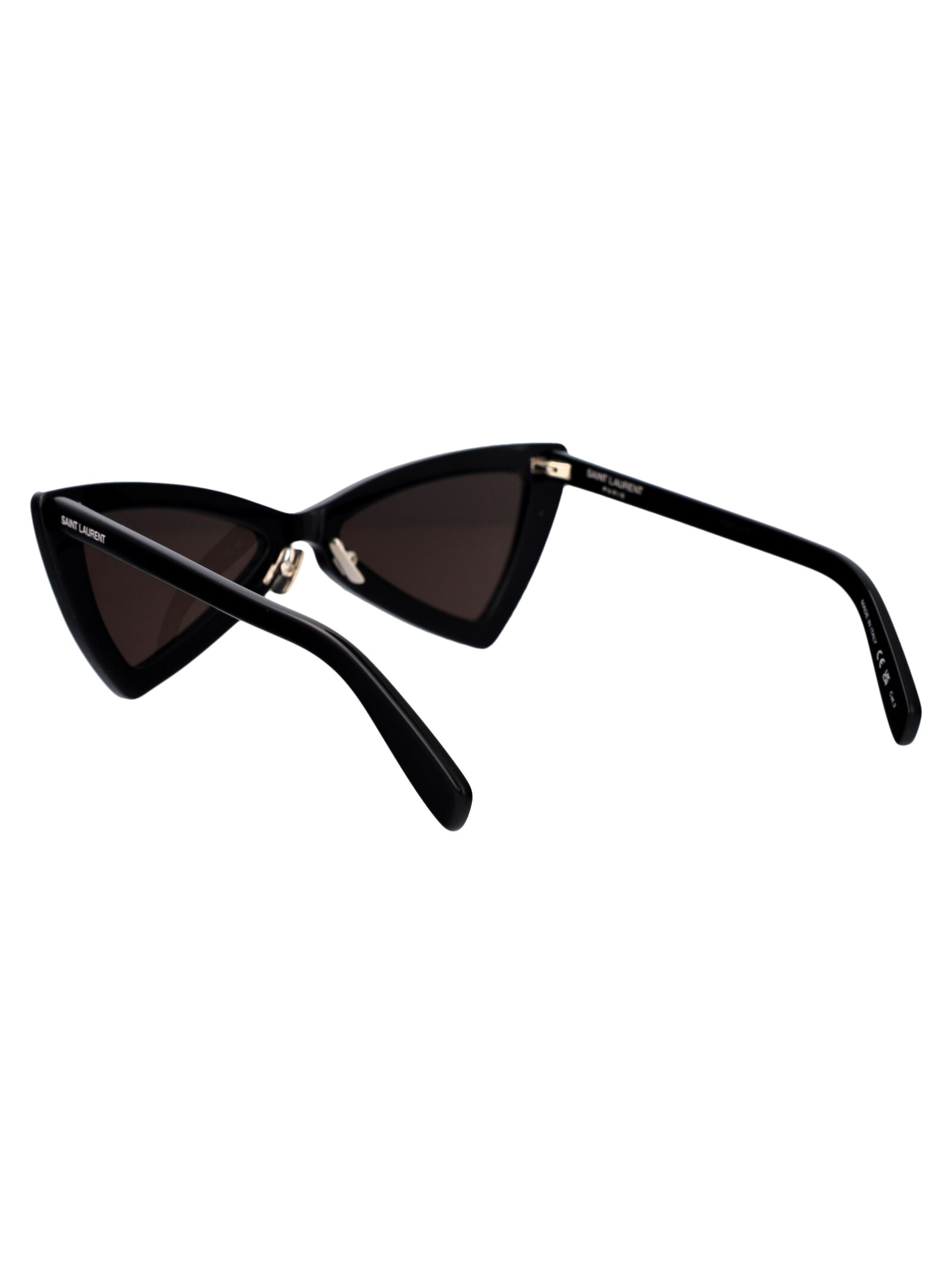 Shop Saint Laurent Sl 207 Jerry Sunglasses In 005 Black Black Black