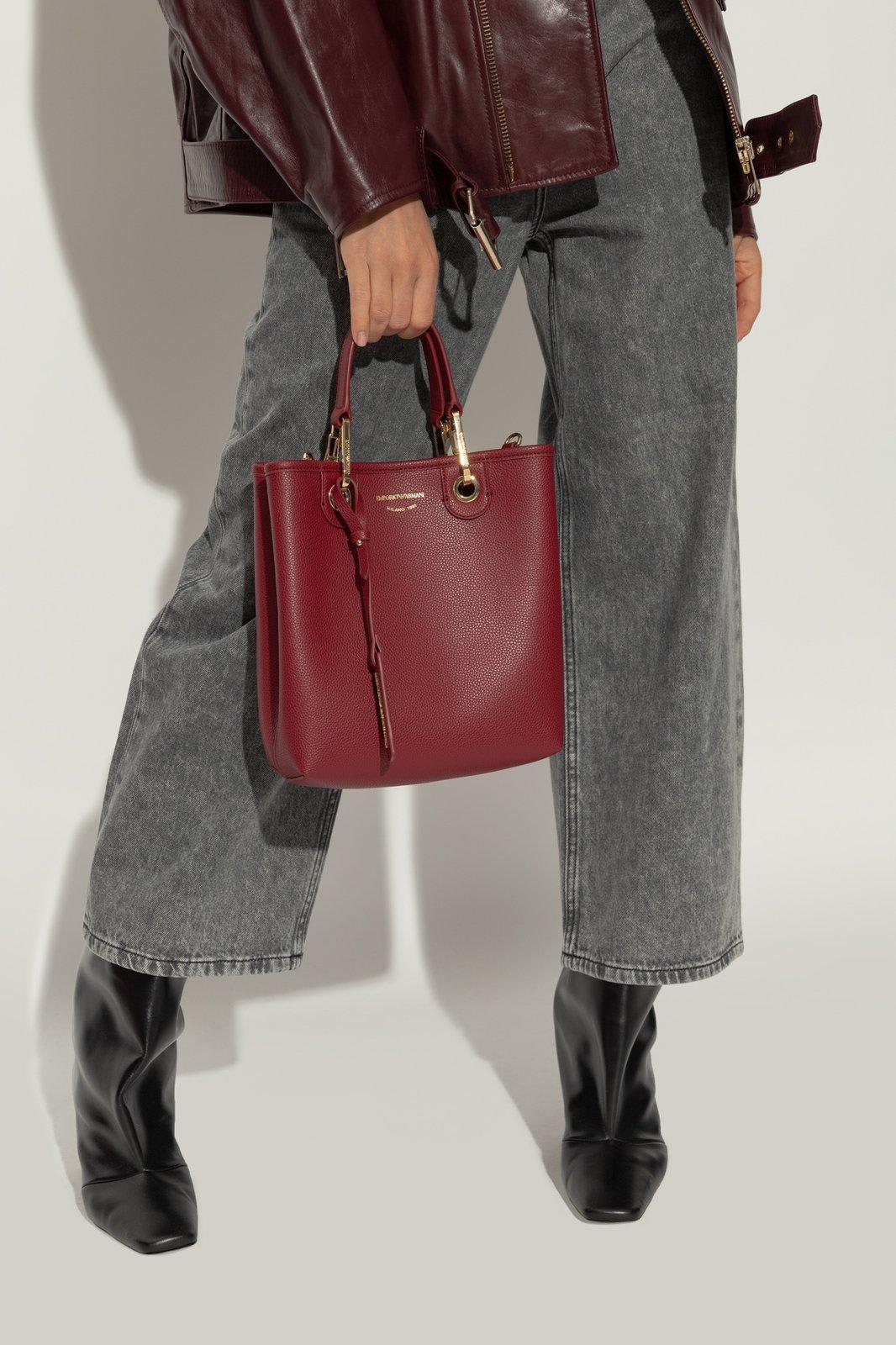 Shop Emporio Armani Bag Type Shopper In Bordeaux