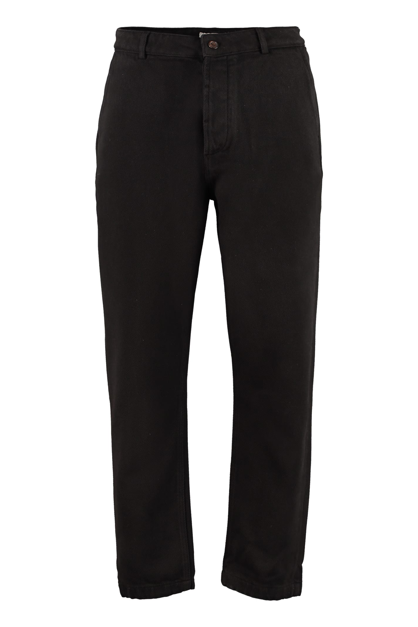 UNIVERSAL WORKS COTTON-TWILL BUSH-TROUSERS,23525TRIOTWILL BLACK