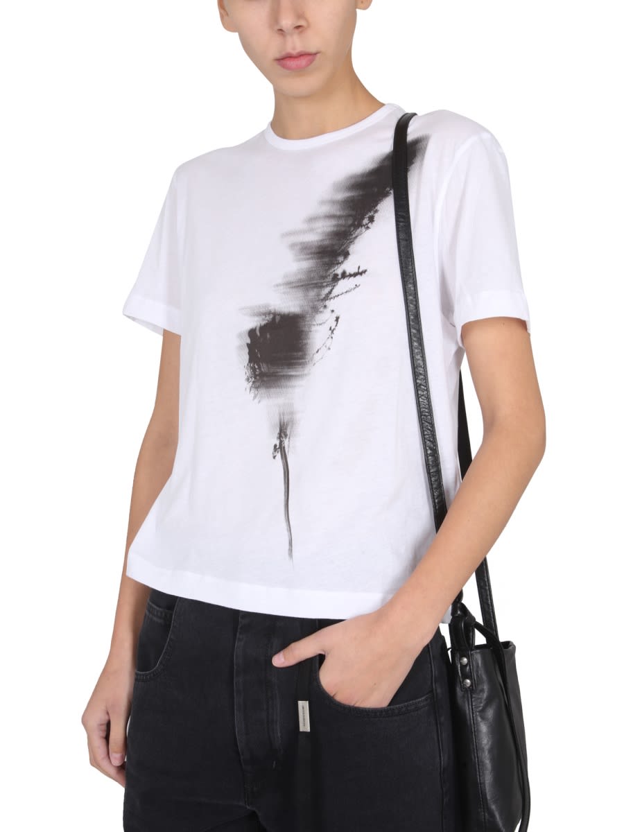 Shop Ann Demeulemeester T-shirt Sandra In White