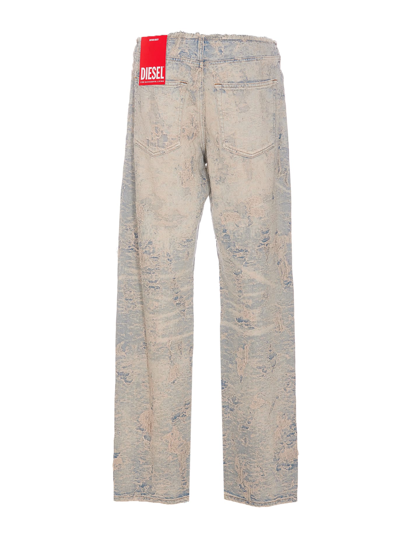 Shop Diesel D-arker Straight Jeans In Grey