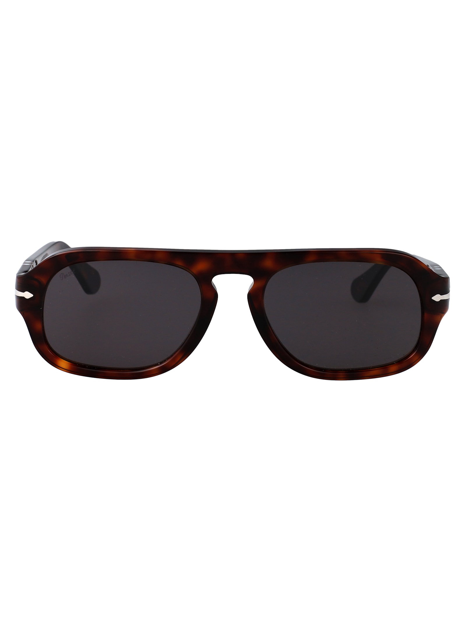 Persol Havana Acetate Sunglasses In Black