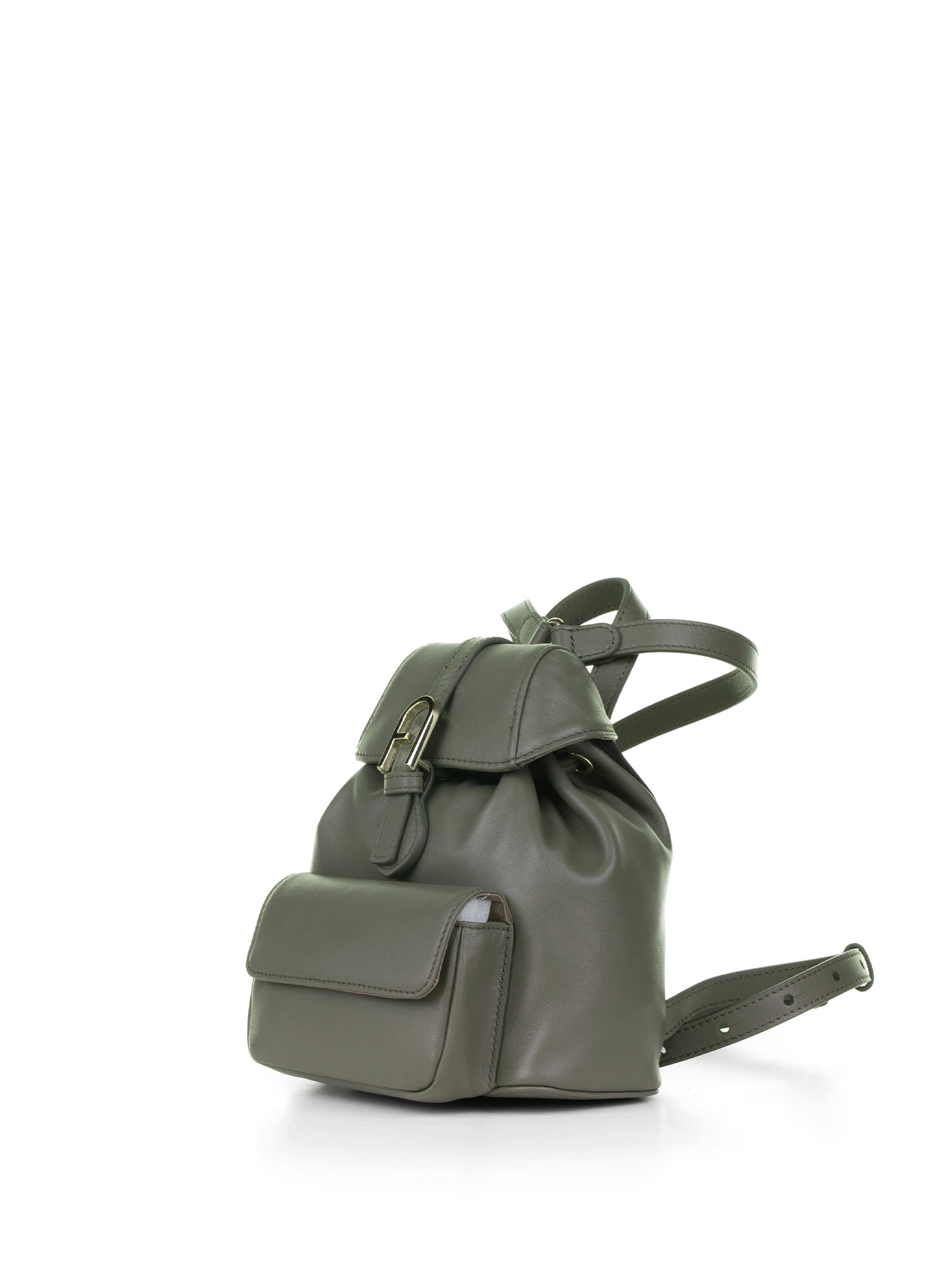 Shop Furla Flow Mini Backpack In Sage