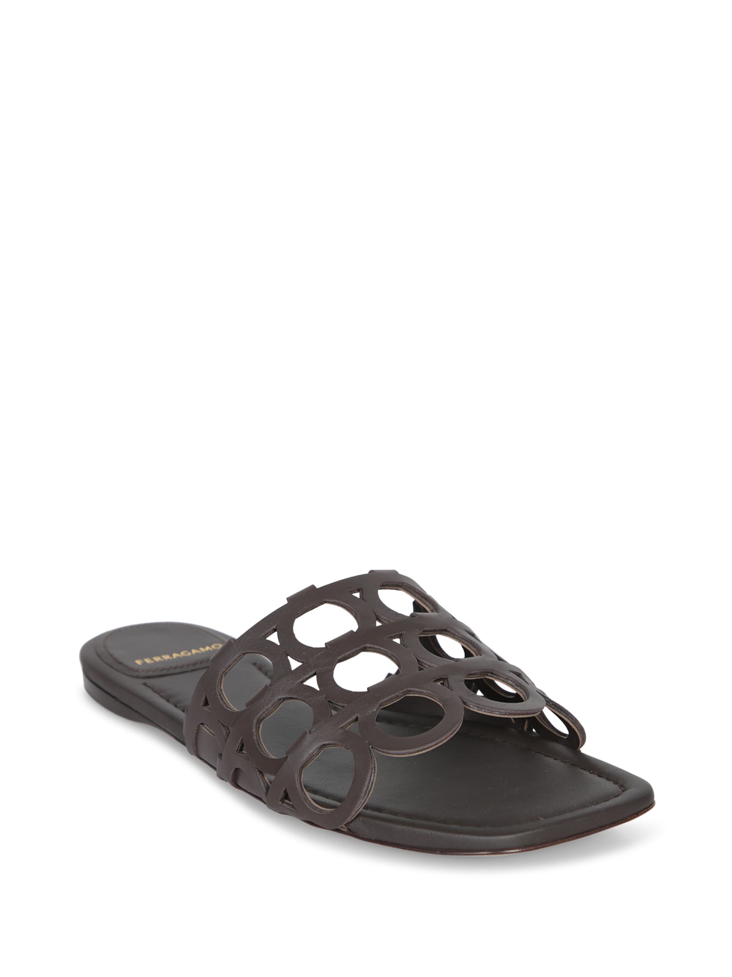 Ferragamo Erne Gancini Brown Sandals