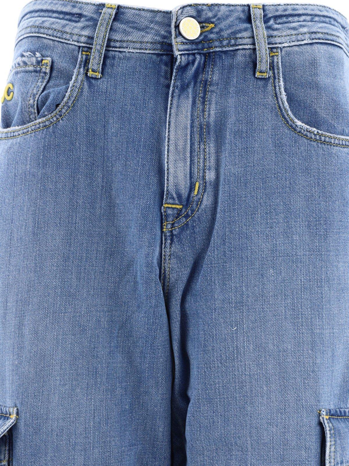 Jacob Cohen Riri Logo-embroidered Jeans In Blue