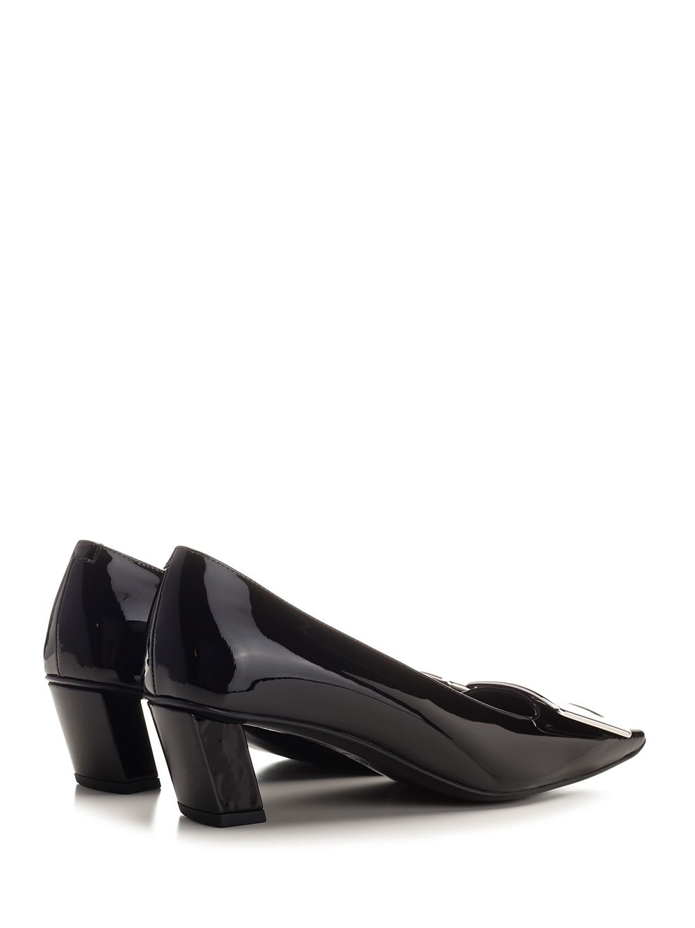 Shop Roger Vivier Belle Vivier Patent Pumps With Metal Buckle In Black