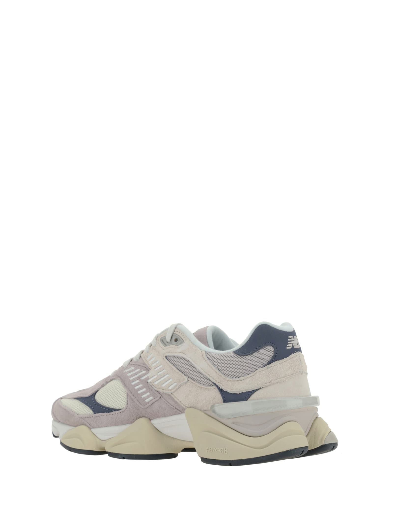 Shop New Balance 9060 Sneakers In Moonrock Light Grey/blue
