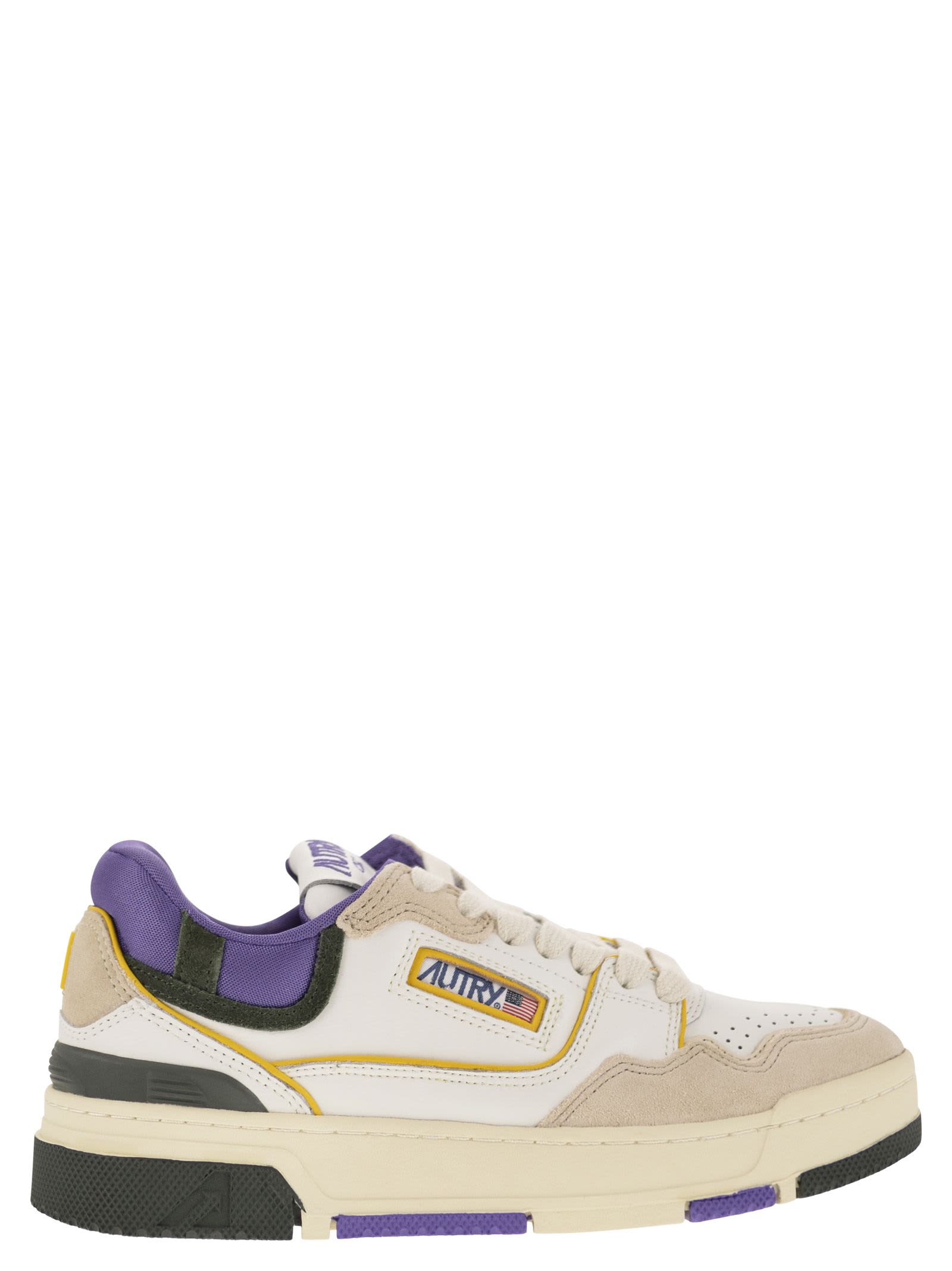 Autry Clc - Womens Low Sneaker In White/purple