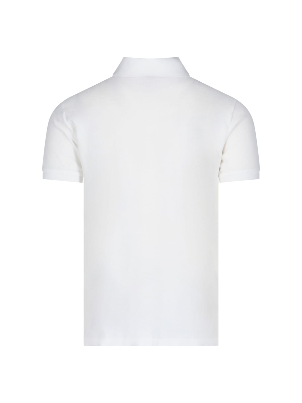 Polo Ralph Lauren Embroidered Logo Short-sleeve Polo Shirt In Bianco