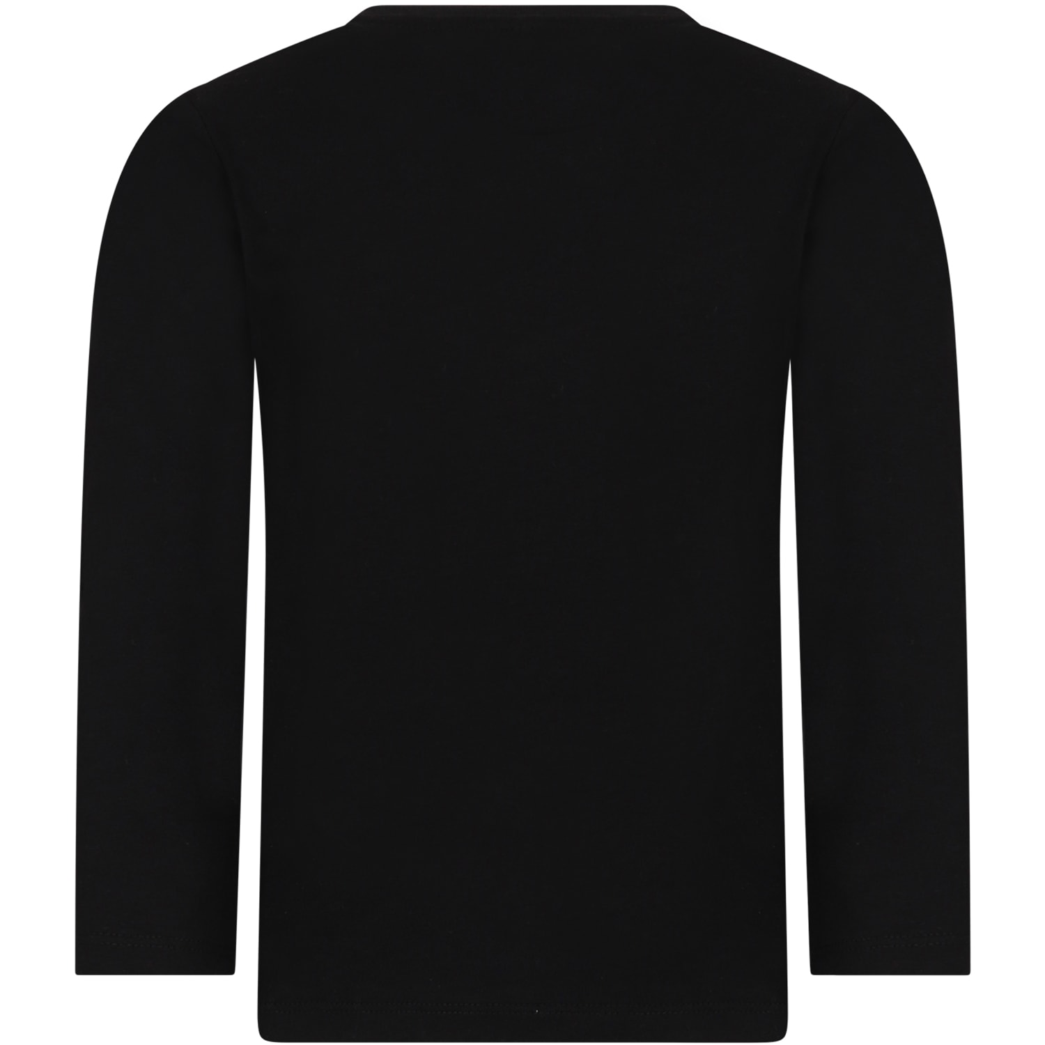 Shop Stella Mccartney Black T-shirt For Boy With Print And Logo