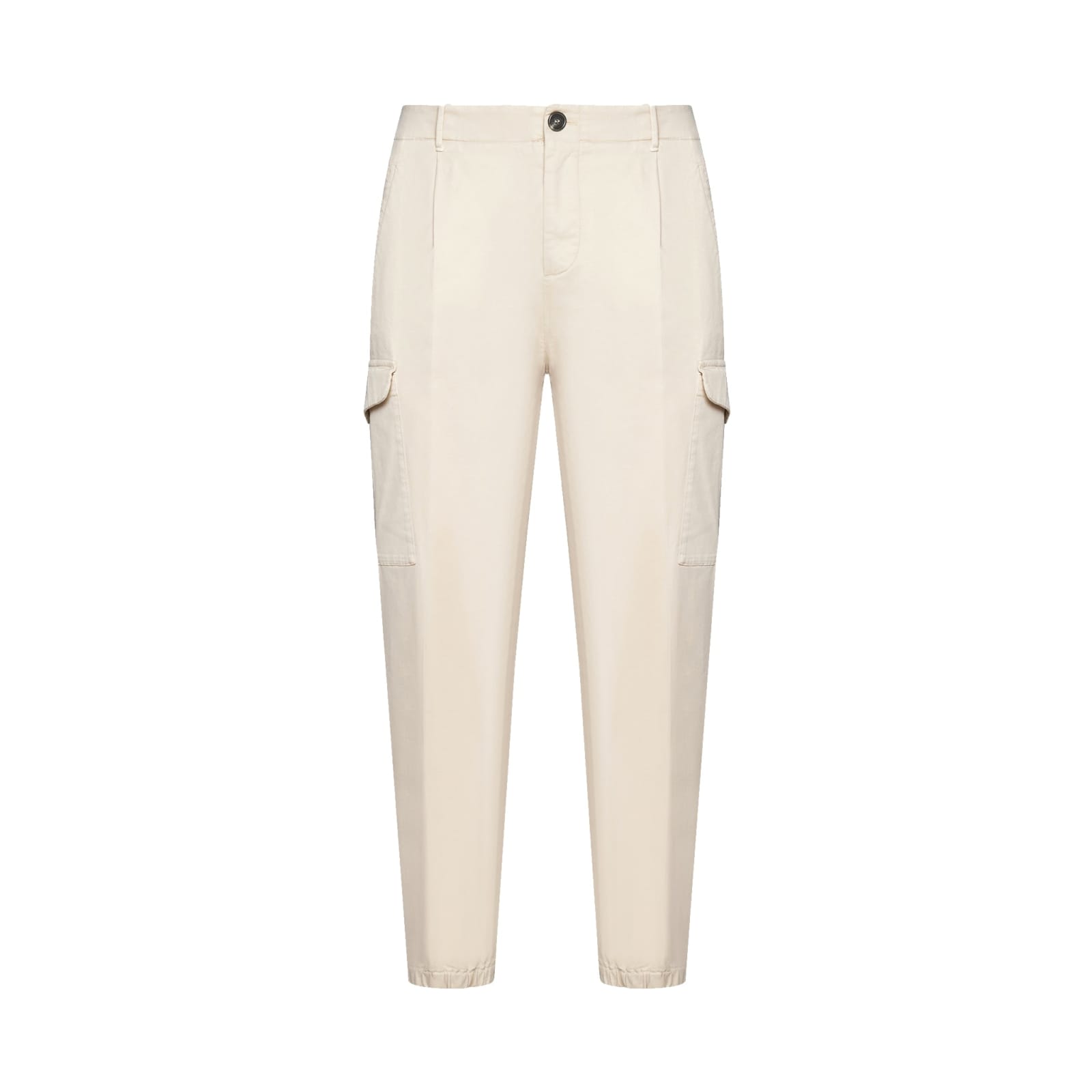 Shop Brunello Cucinelli Cotton Pants In White