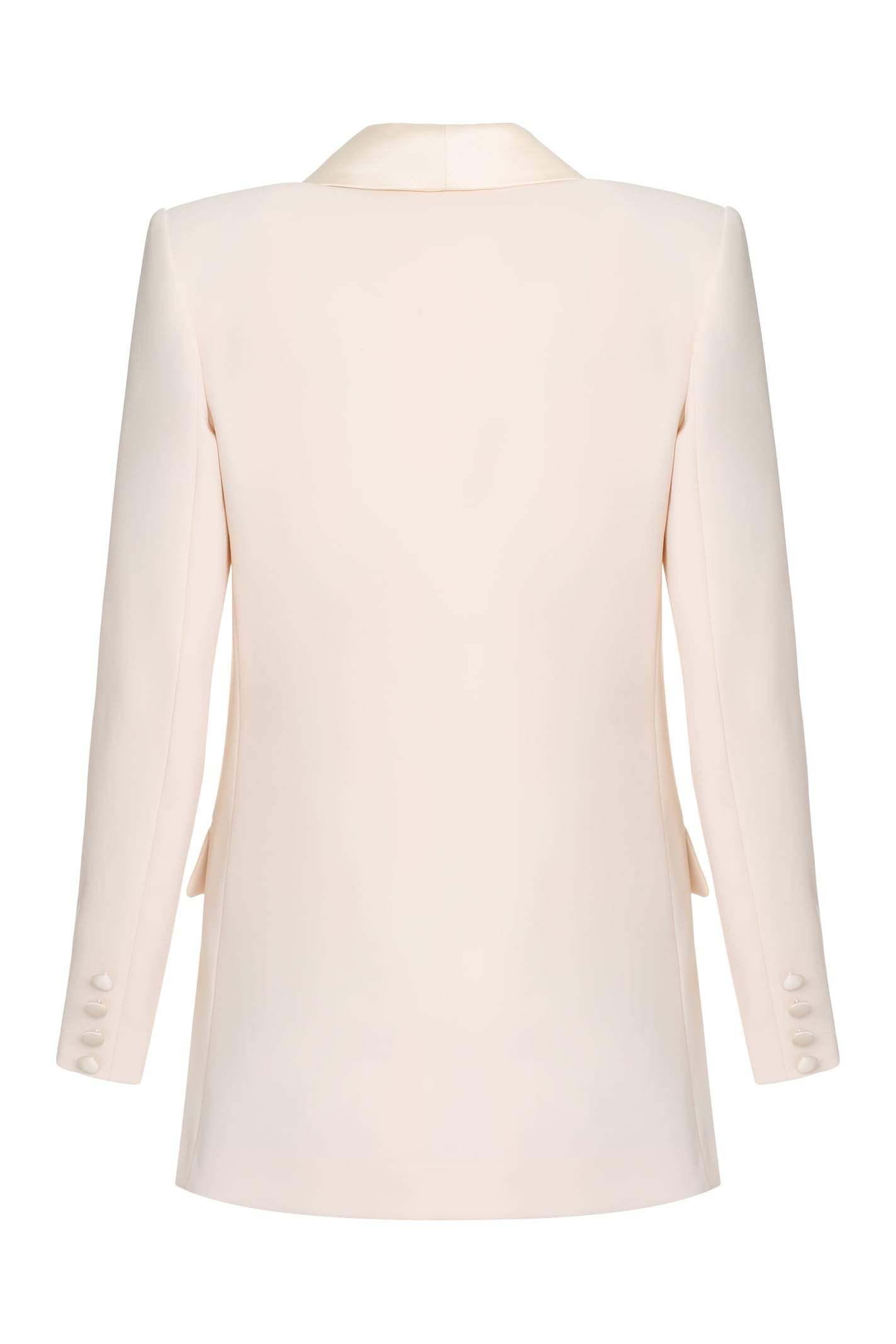 Shop Elisabetta Franchi Crêpe De Chine Jacket In Panna