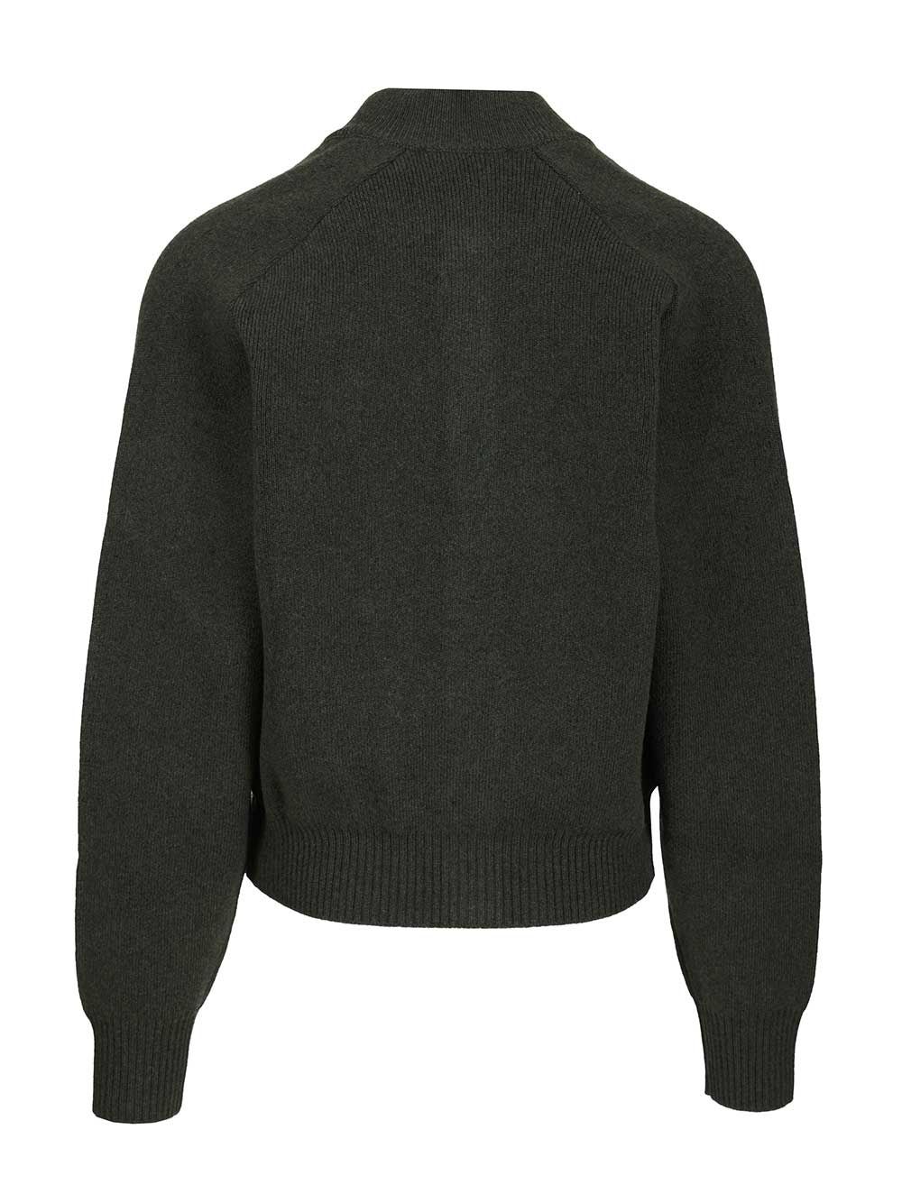 Jacquemus Le Cardigan Pallone In Wool And Cashmere In Green