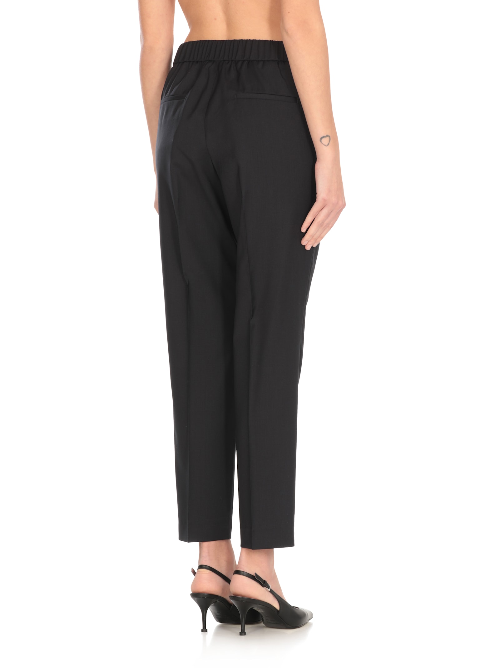 Peserico Elastic Waist Casual Pants