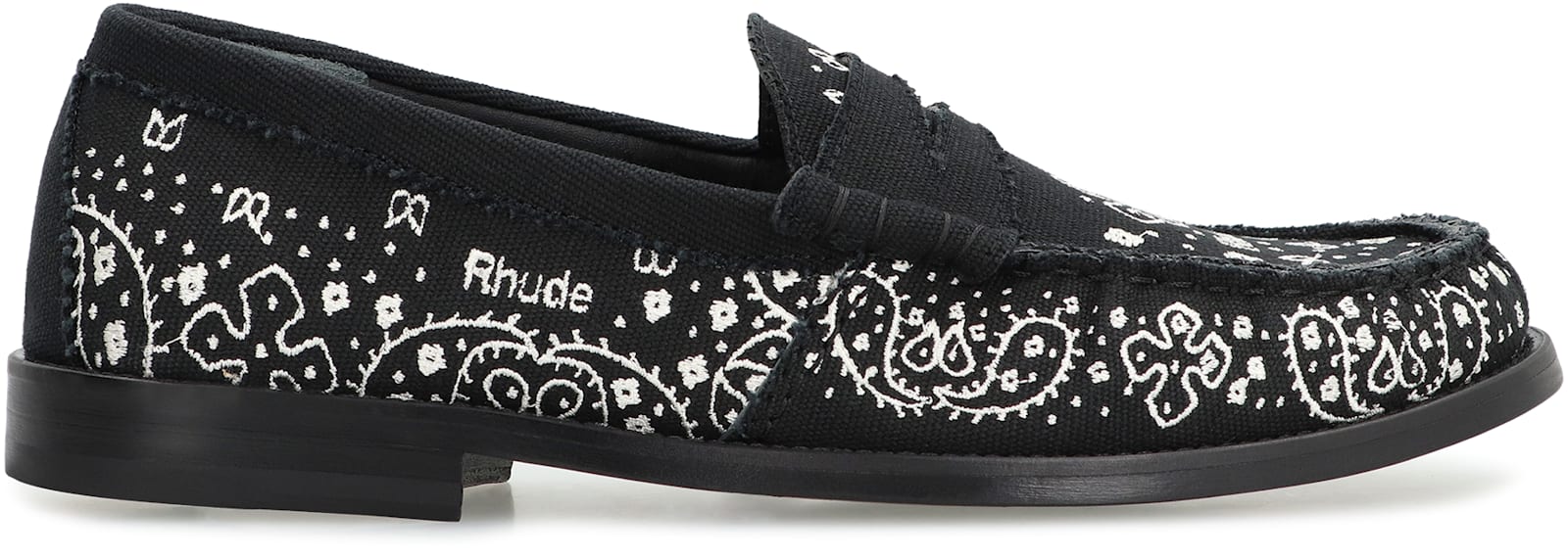 Rhude Bandana Loafers In Black