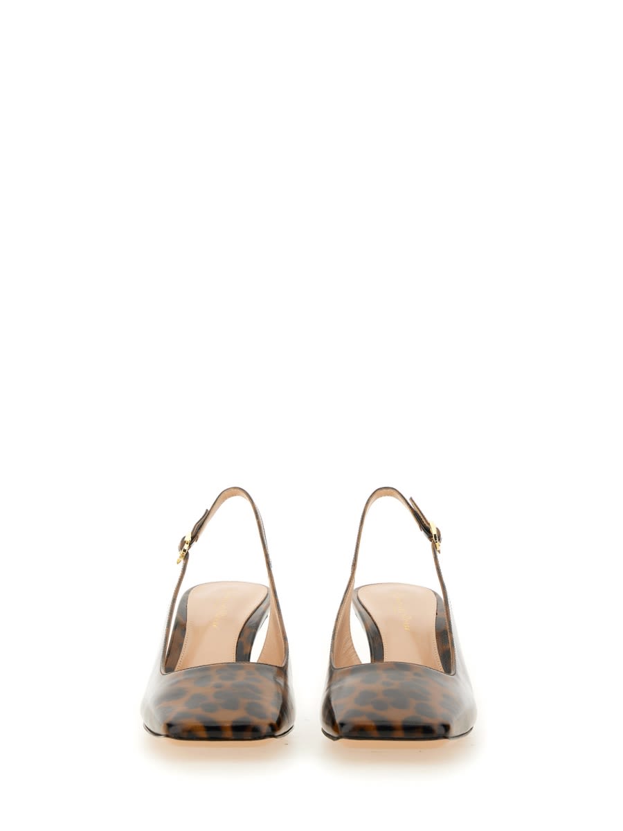 Shop Gianvito Rossi Slingback Christina In Animalier