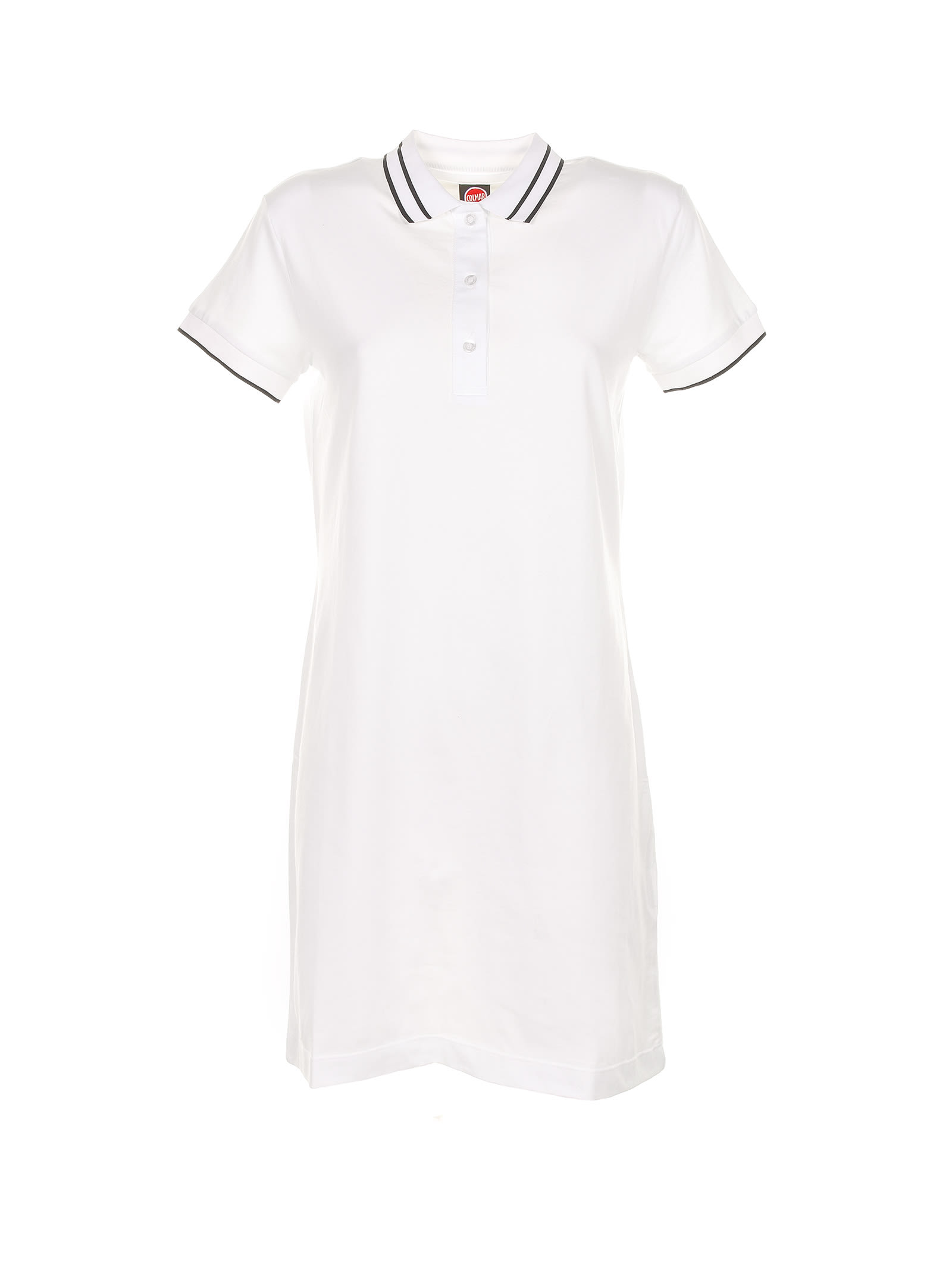 Colmar Dress In White Cotton