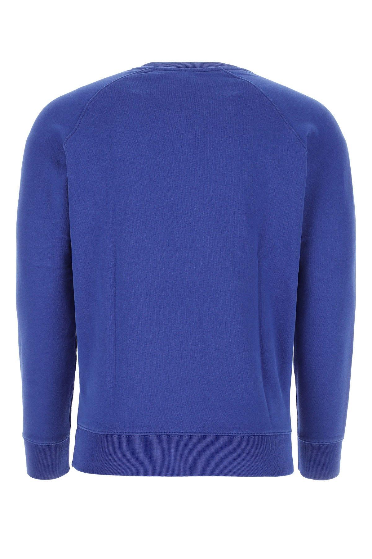 Shop Maison Kitsuné Blue Cotton Sweatshirt In Navy
