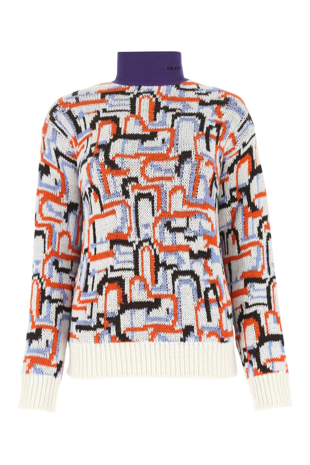 Prada Embroidered Wool Blend Sweater