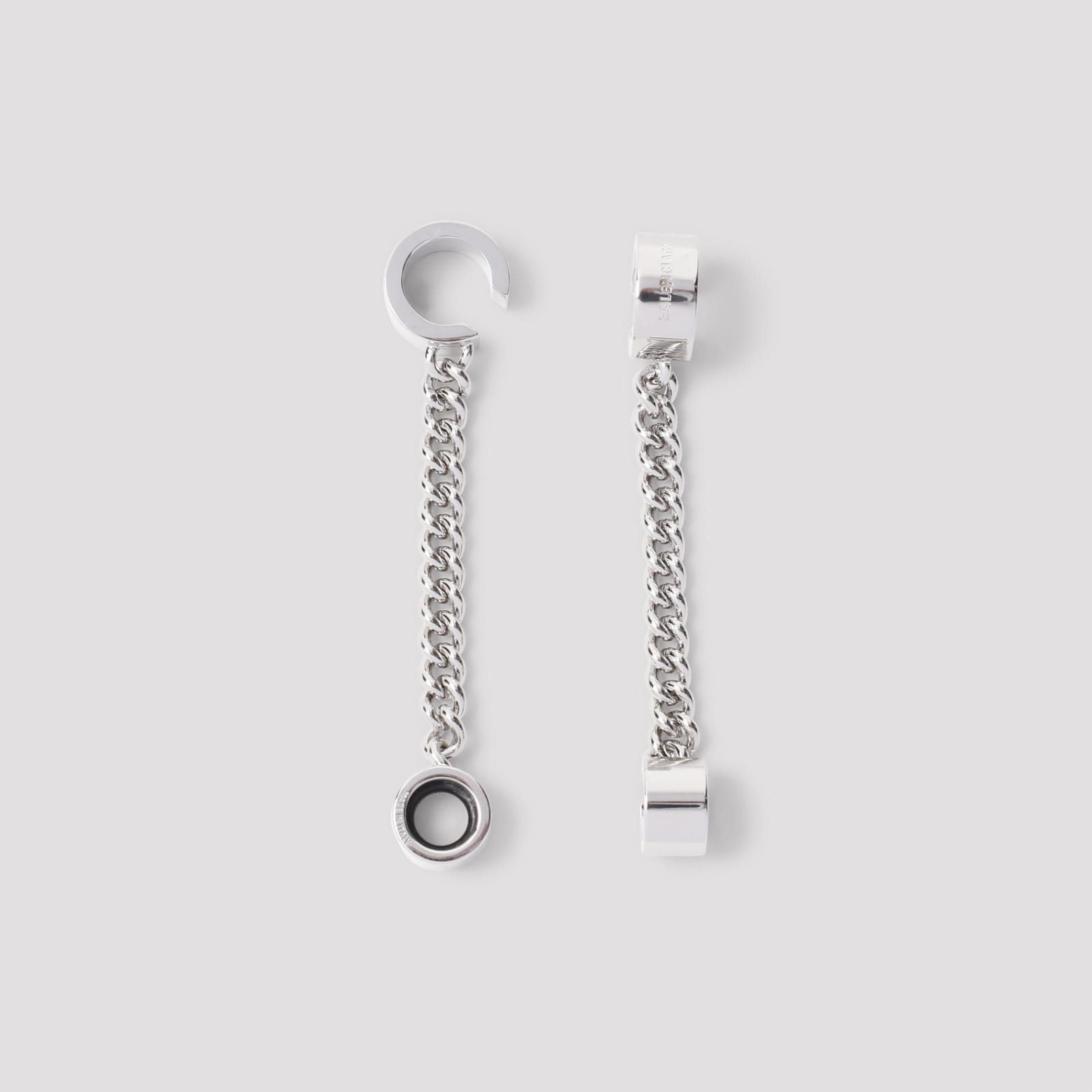 Shop Balenciaga Bluetooth Ear Cuffs In Shiny Silver