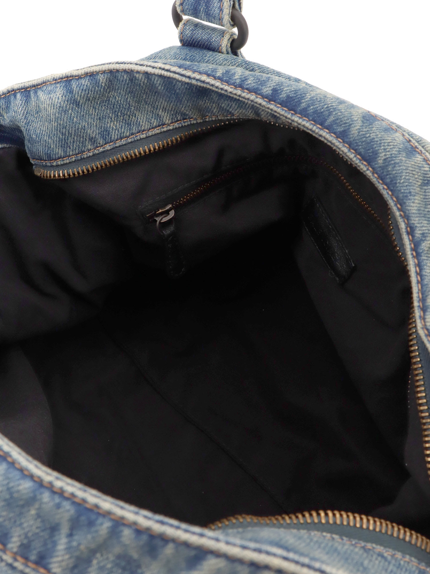 Balenciaga Le City Medium Denim Shoulder Bag In Blue