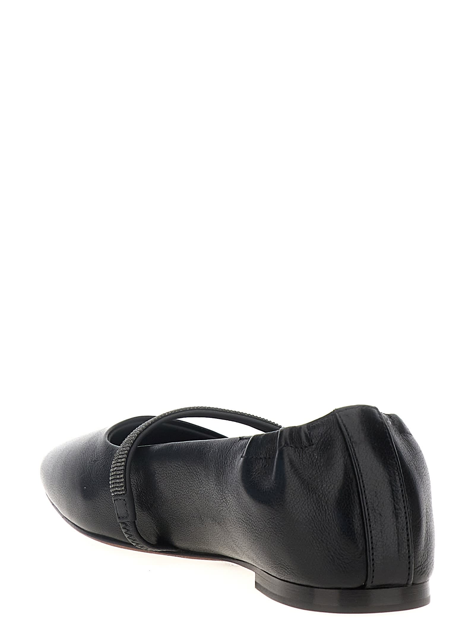 Shop Brunello Cucinelli Monile Ballet Flats In Black