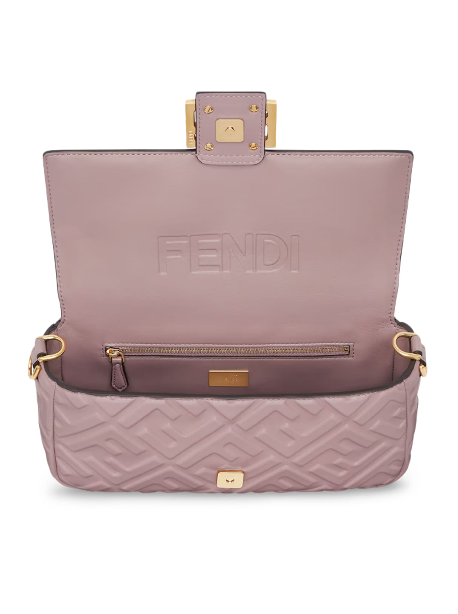 FENDI MAUVE PINK LEATHER BAGUETTE 