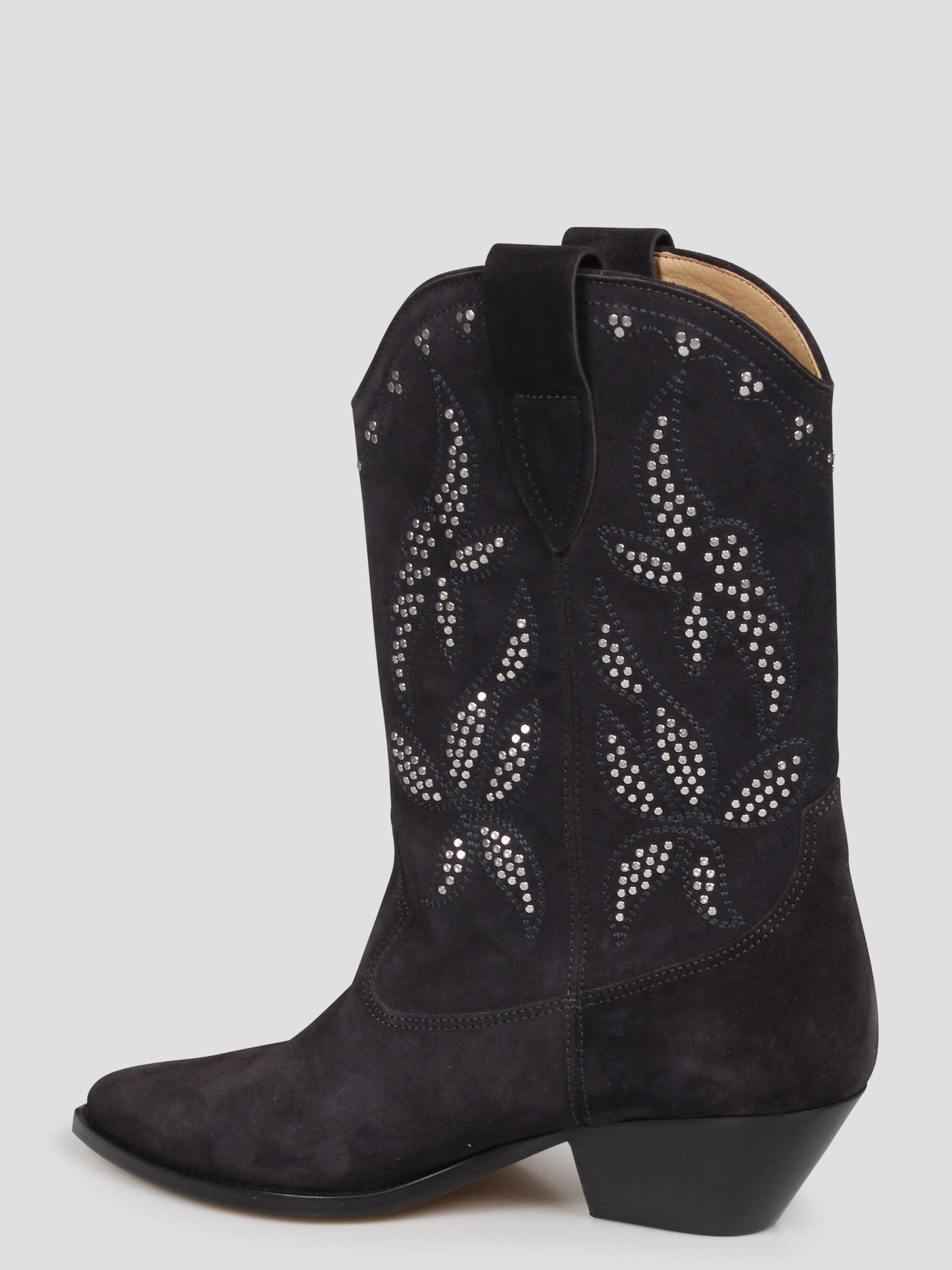 Shop Isabel Marant Mini Studs Ankle Boots In Black