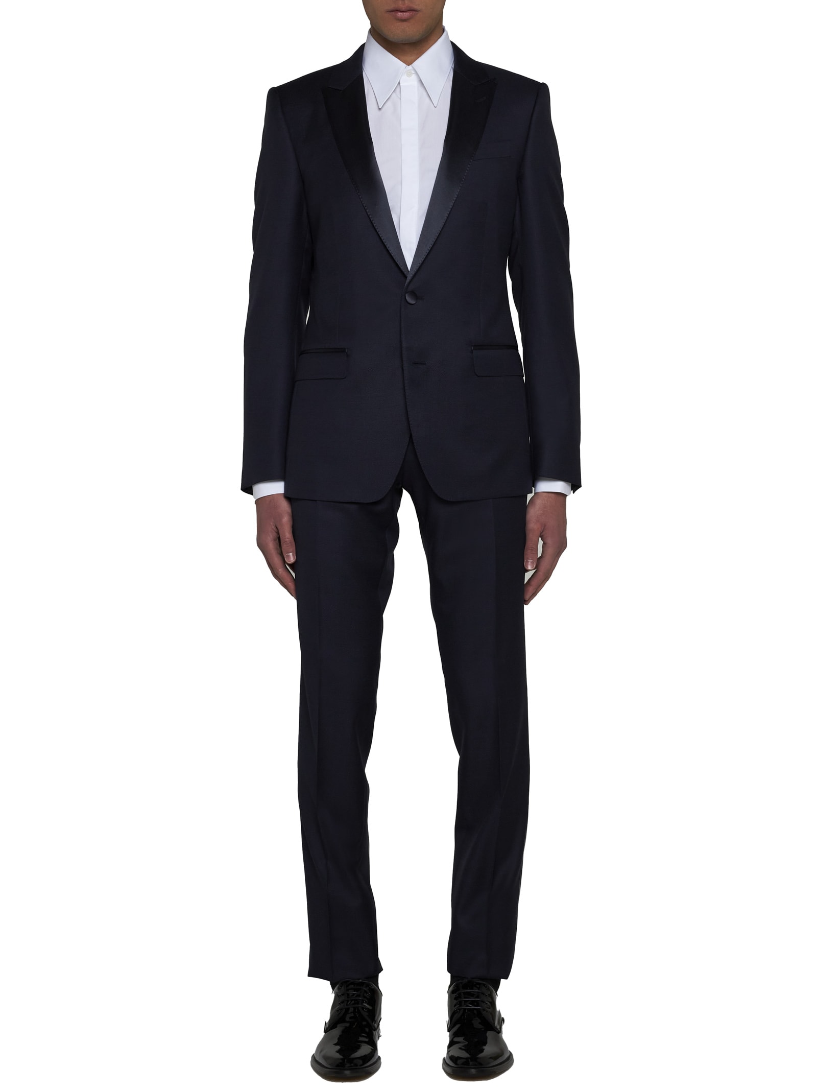Dolce & Gabbana Wool Single-breasted Blazer In Fantasia Non Stampa