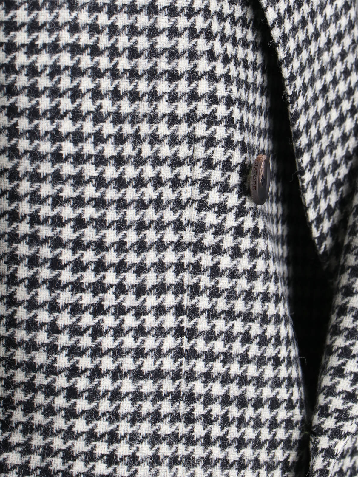 Tagliatore Double-breasted Houndstooth Blazer Button Detailing In White