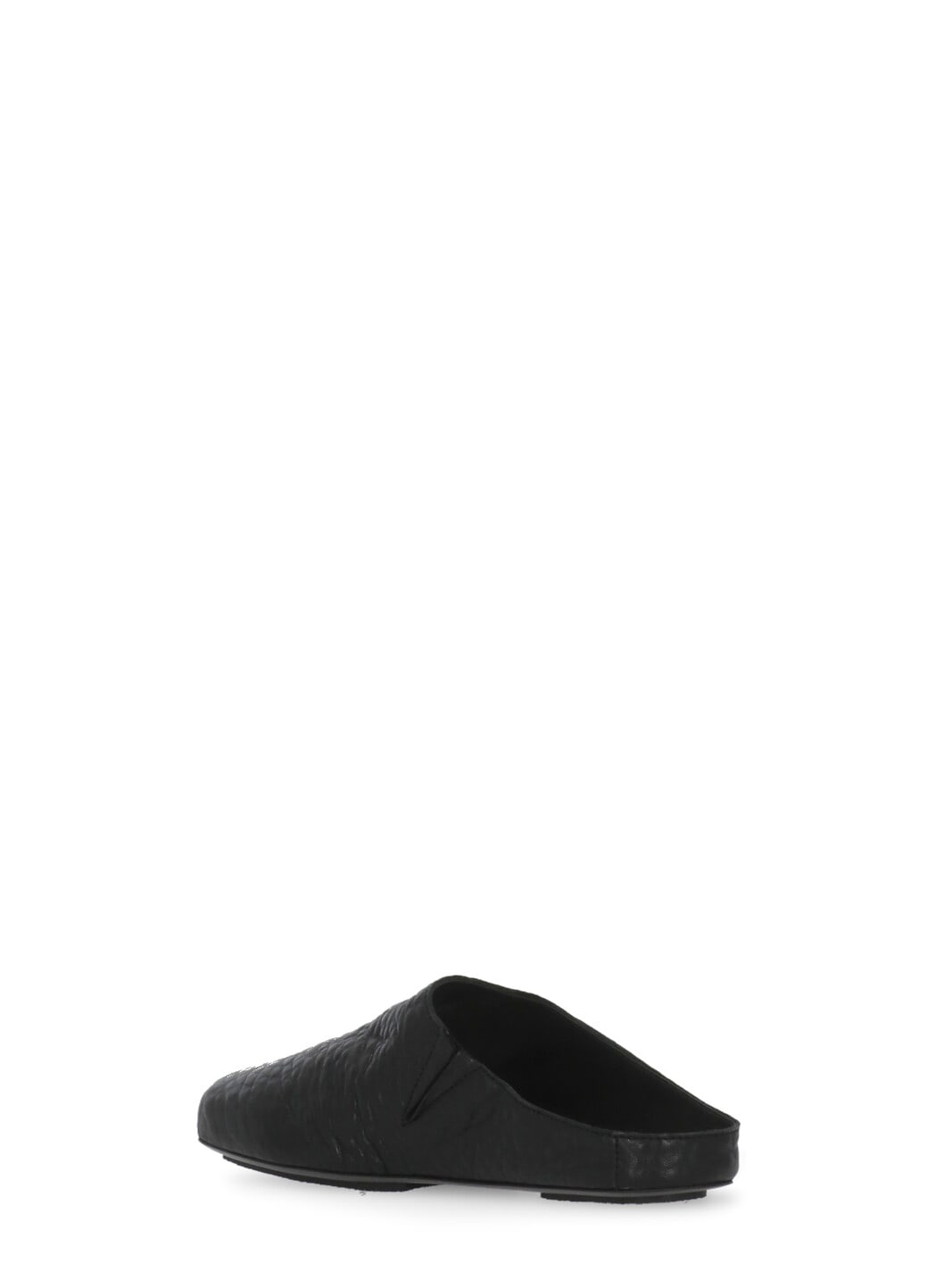 Uma Wang Square Toe Slip-on Slippers In Black