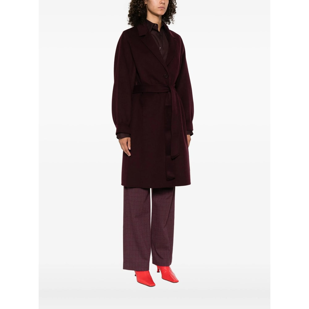 Twinset Coat In Burgundy