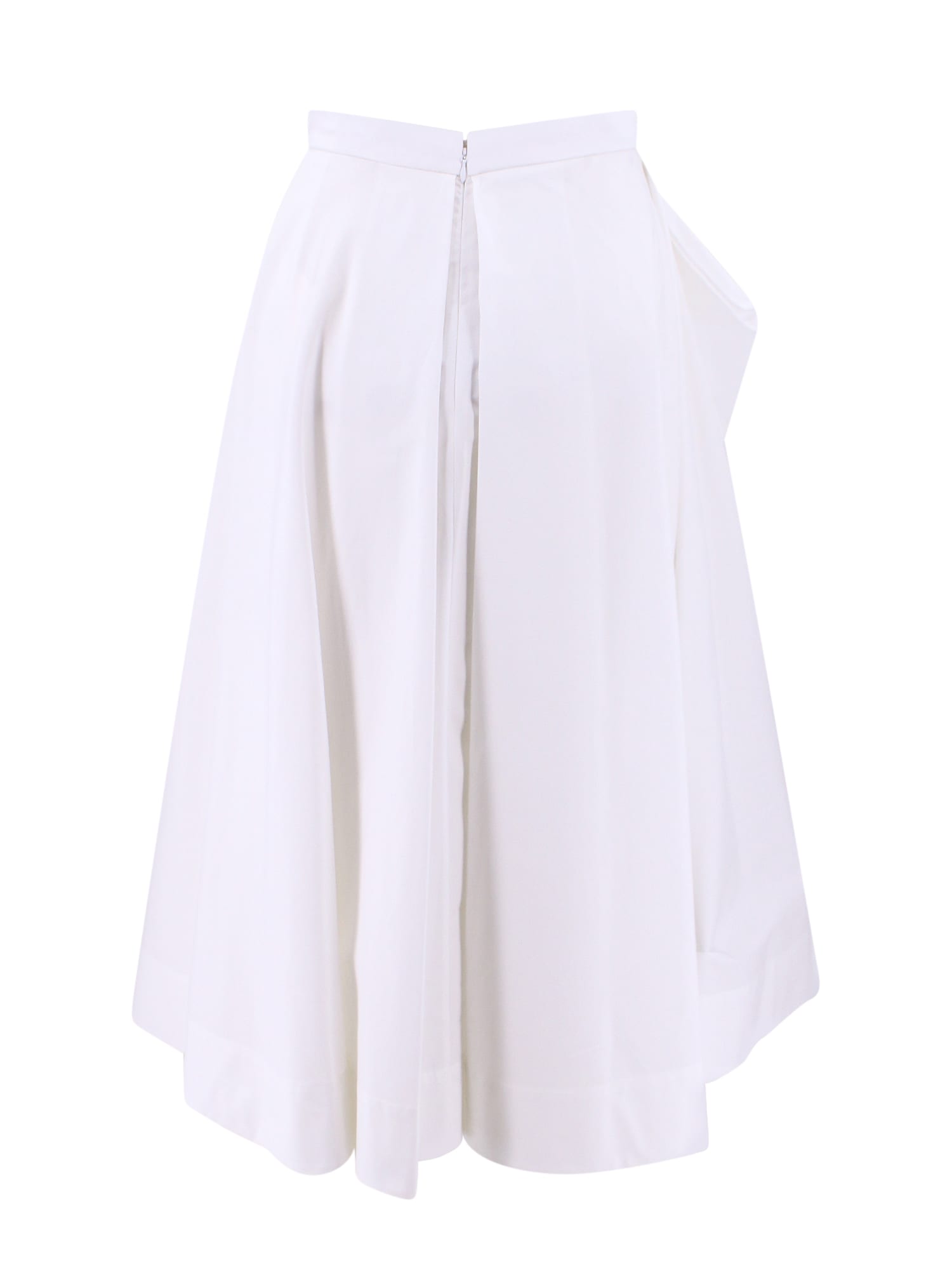Shop Alexander Mcqueen Draped Skirt In Bianco