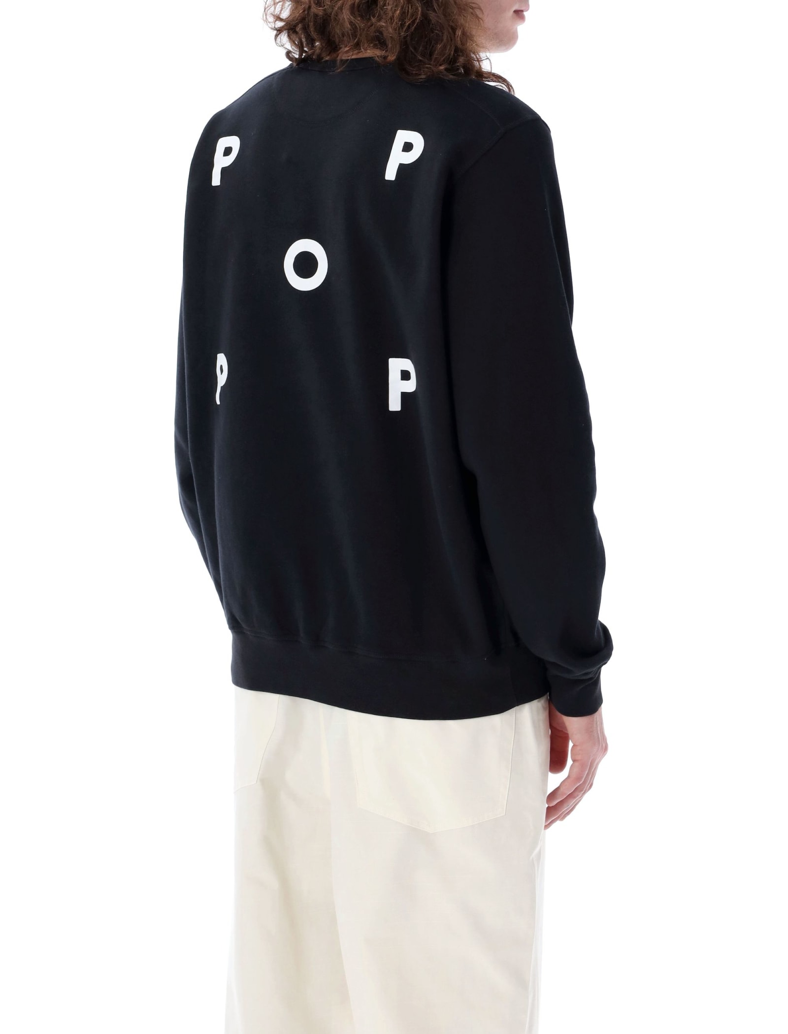 Shop Pop Trading Company Logo Sweatshirt In Black White