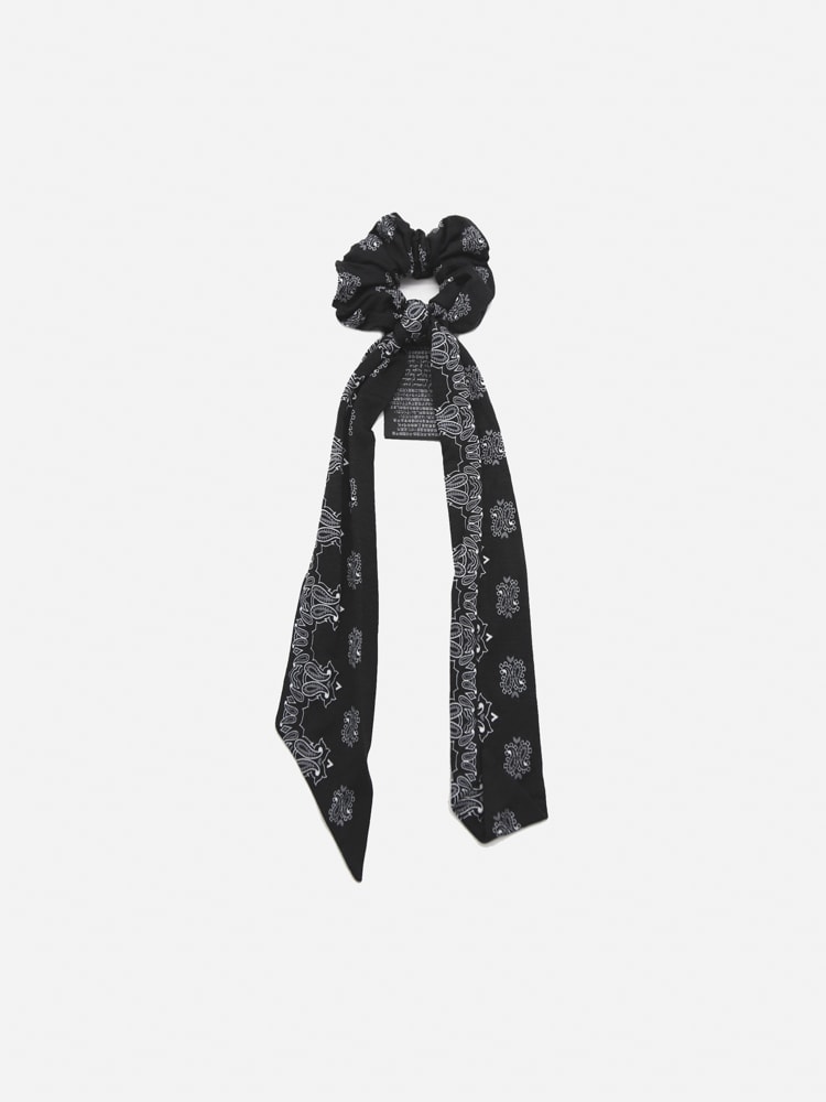 Saint Laurent Stretch Fabric Scrunchie With All-over Bandana Print